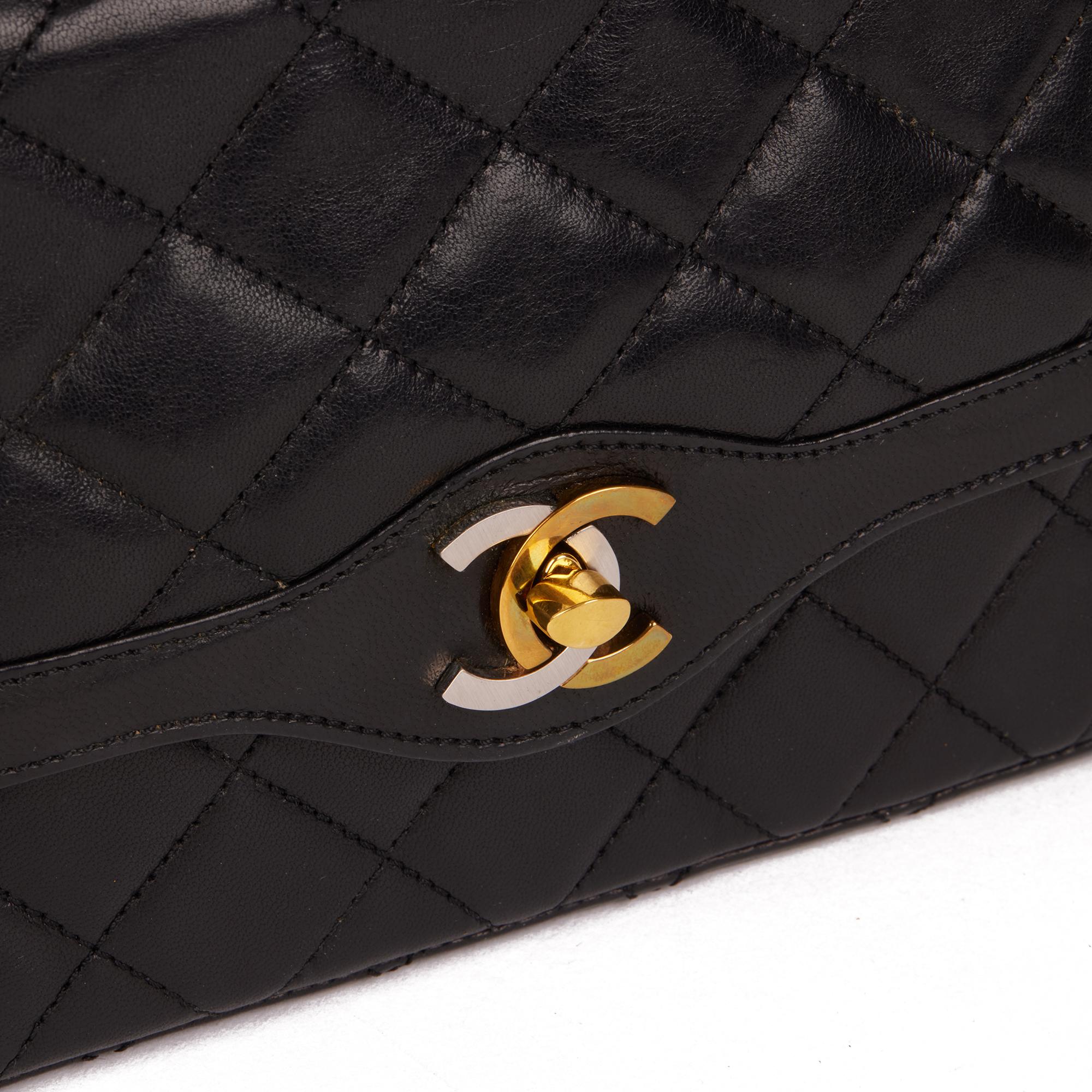 Women's CHANEL Black Quilted Lambskin Vintage Mini Paris-Limited Flap Bag