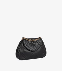 Chanel Black Quilted Lambskin Vintage Mini Timeless Pochette