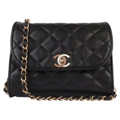 Chanel Black Quilted Lambskin Vintage Paris-Limited Mini Flap Bag