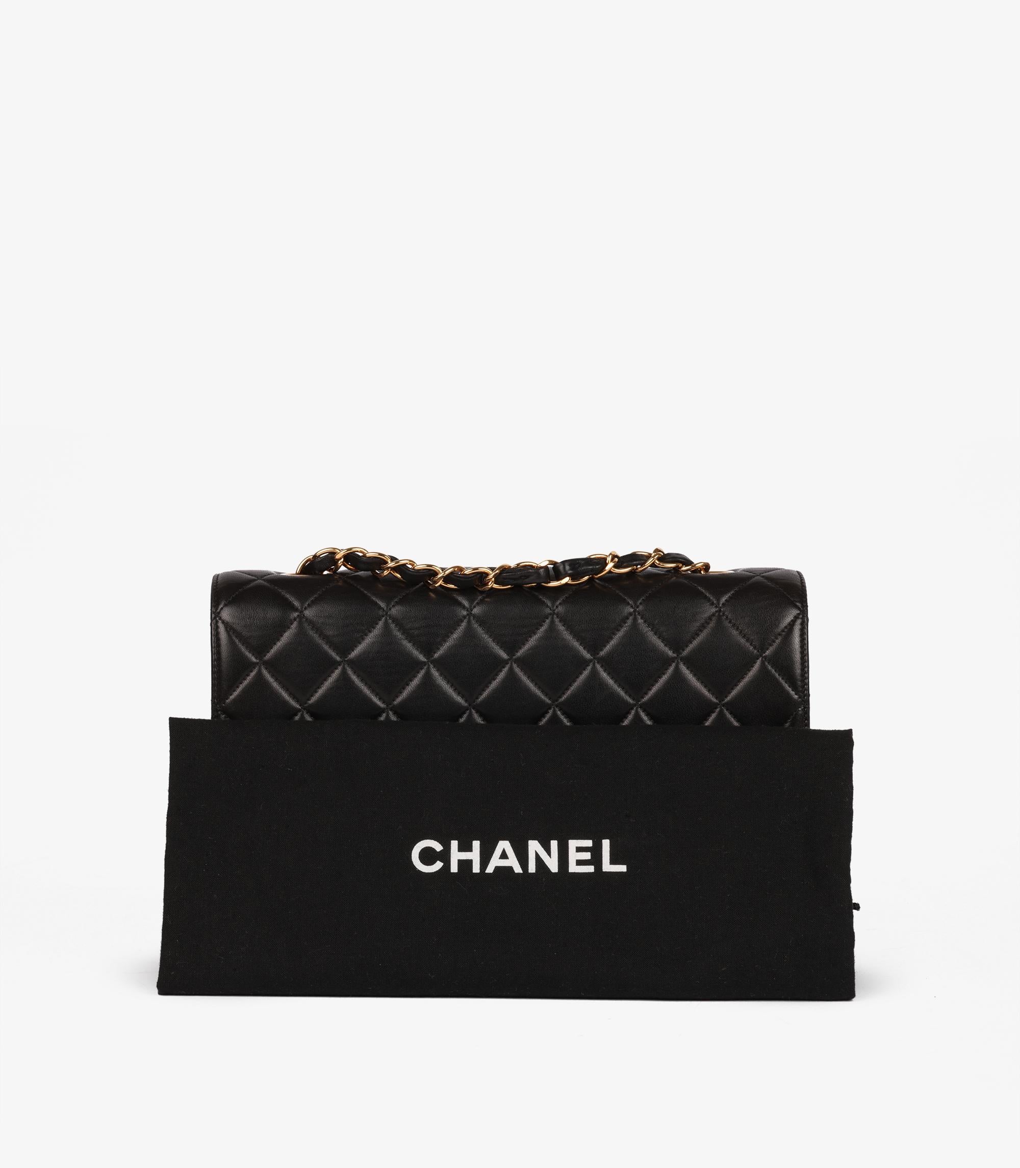 Chanel Black Quilted Lambskin Vintage Paris-Limited Small Classic Double FlapBag For Sale 6