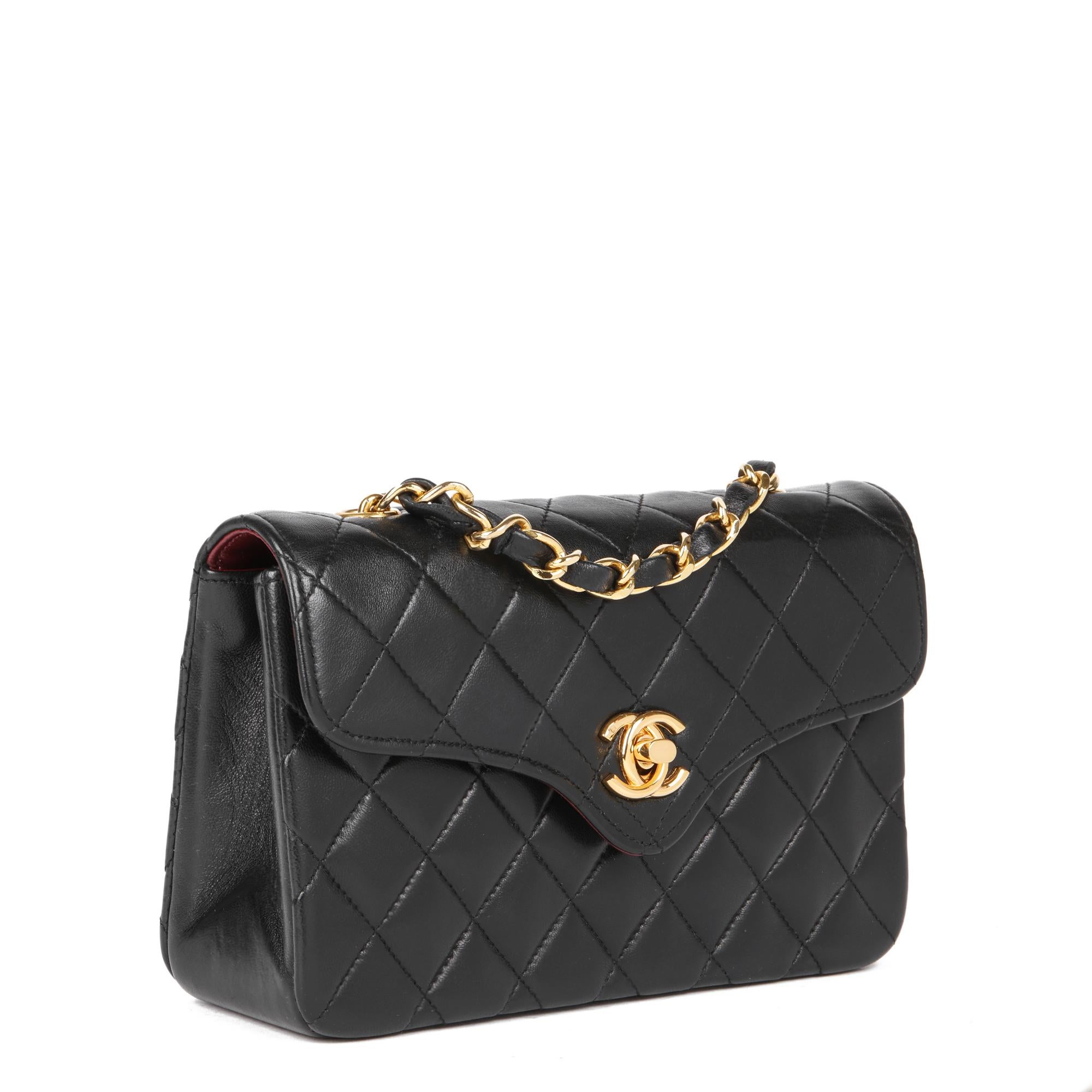 CHANEL
Black Quilted Lambskin Vintage Rectangular Mini Flap Bag

Xupes Reference: HB4894
Serial Number: 972012
Age (Circa): 1989
Accompanied By: Chanel Dust Bag, Authenticity Card
Authenticity Details: Authenticity Card, Serial Sticker (Made in