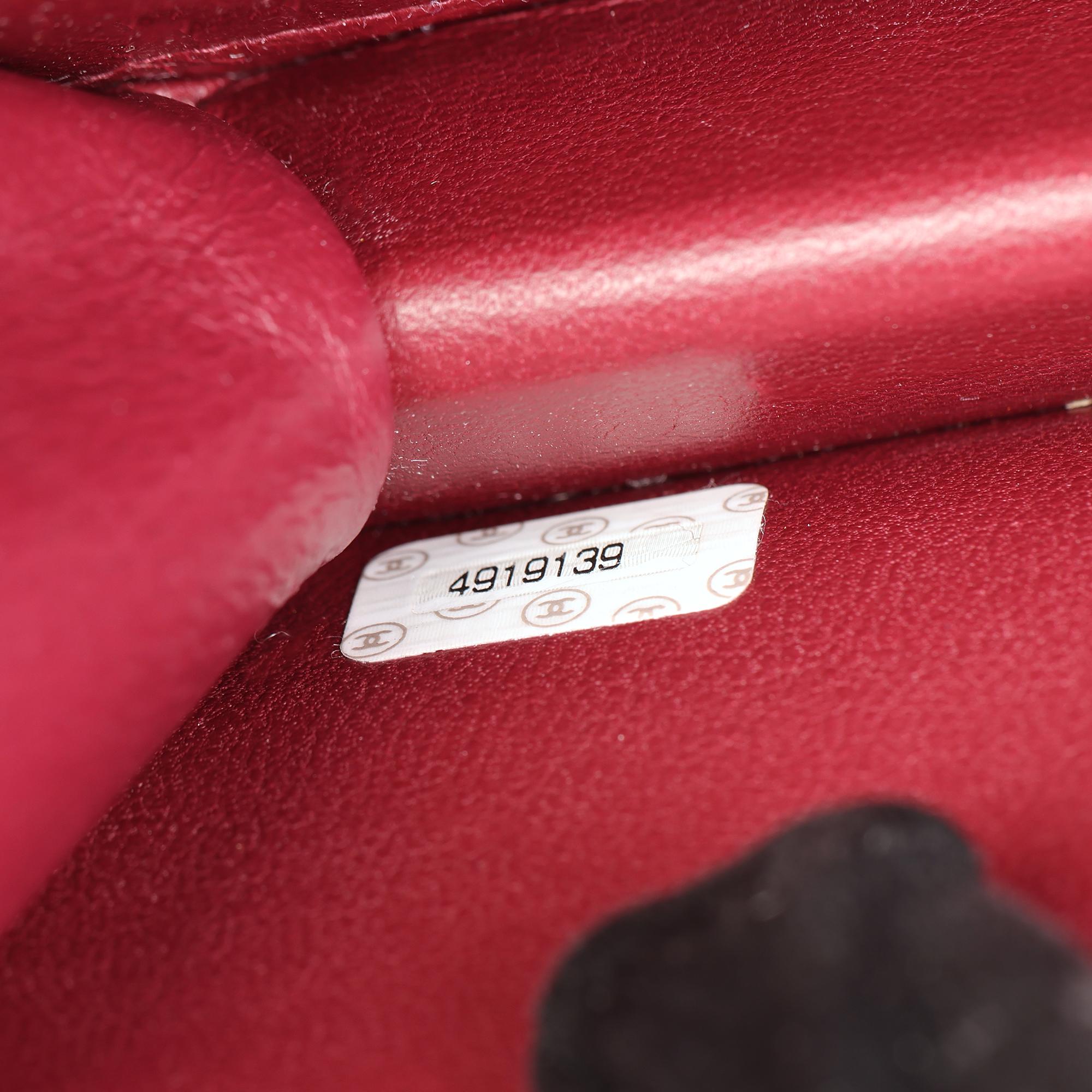 CHANEL Black Quilted Lambskin Vintage Rectangular Mini Full Flap Bag  5