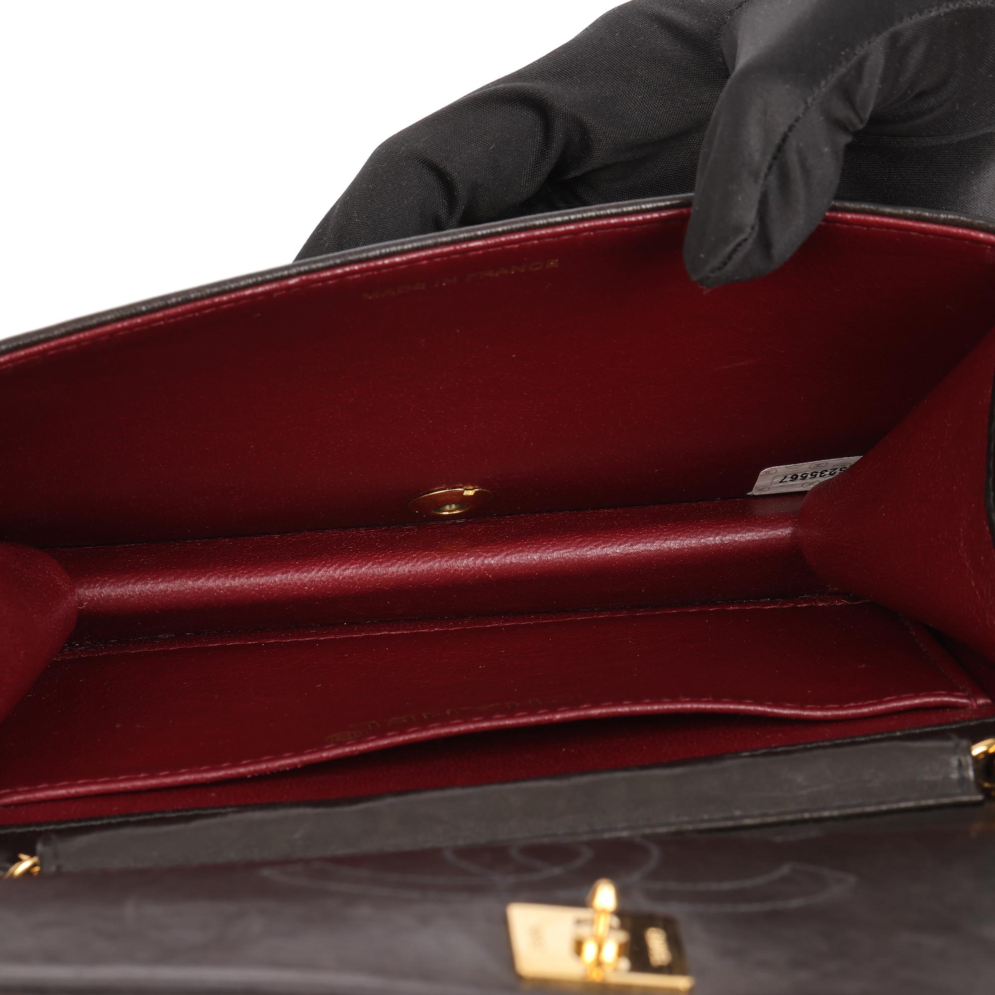 CHANEL Black Quilted Lambskin Vintage Rectangular Mini Full Flap Bag  6