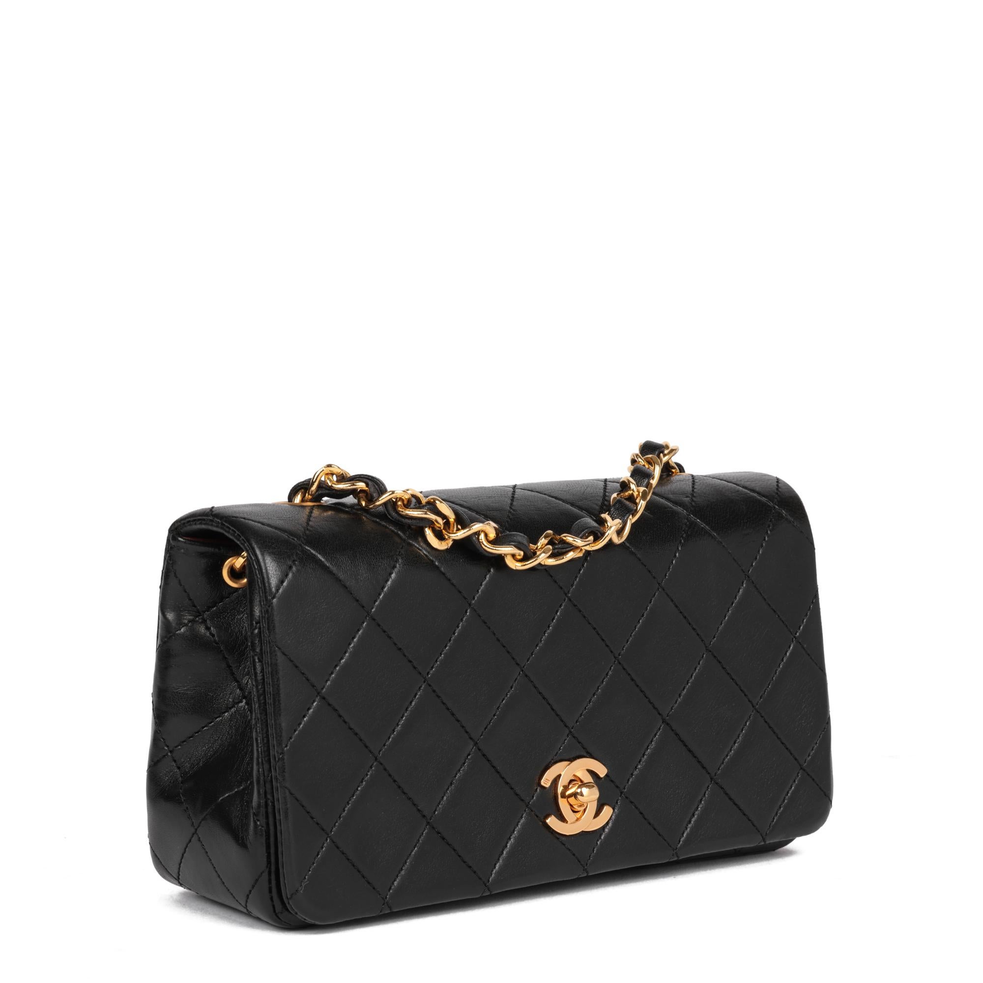 CHANEL
Black Quilted Lambskin Vintage Rectangular Mini Full Flap Bag

Xupes Reference: HB5179
Serial Number: 1620783
Age (Circa): 1990
Accompanied By: Chanel Dust Bag, Authenticity Card
Authenticity Details: Authenticity Card, Serial Sticker (Made