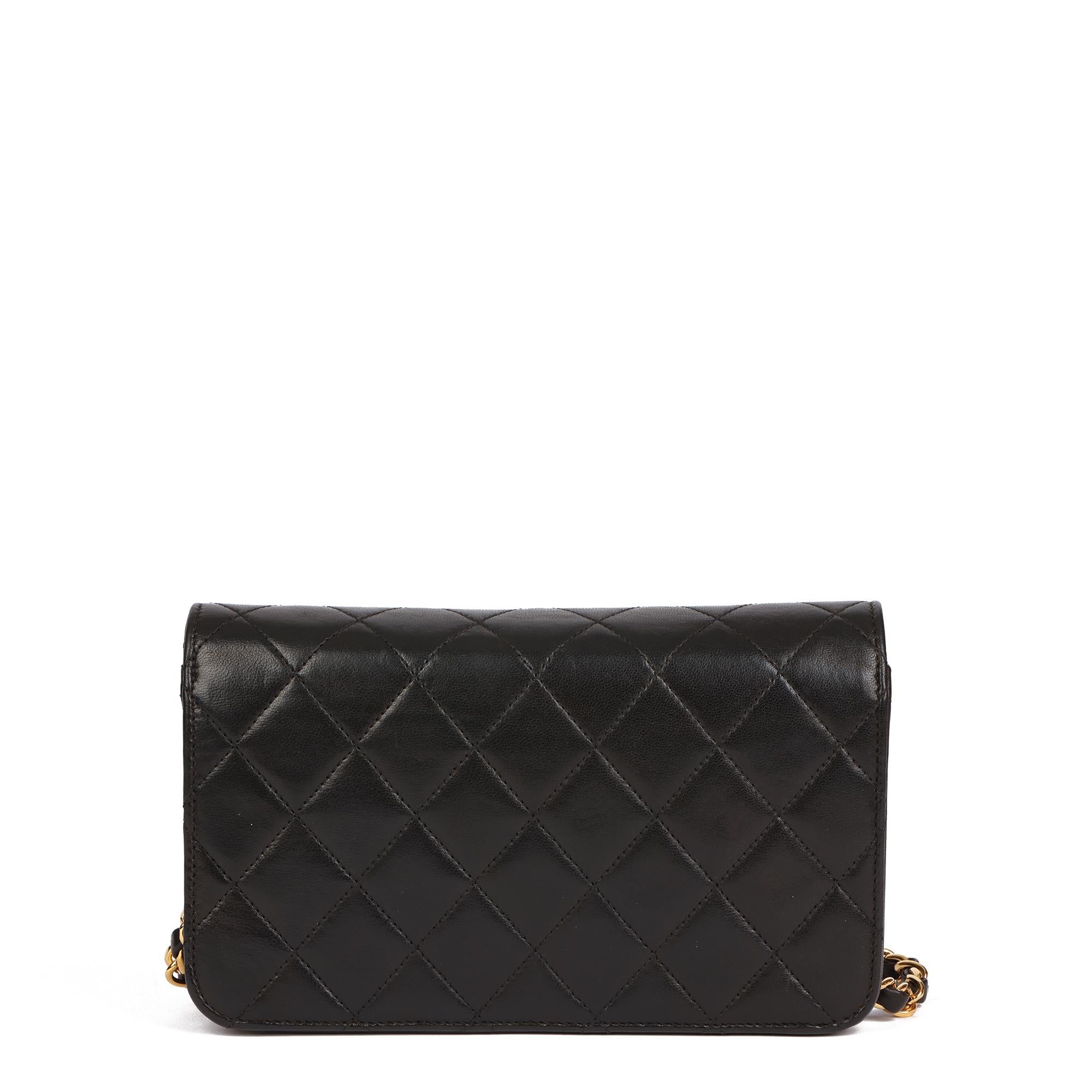 CHANEL Black Quilted Lambskin Vintage Rectangular Mini Full Flap Bag  1