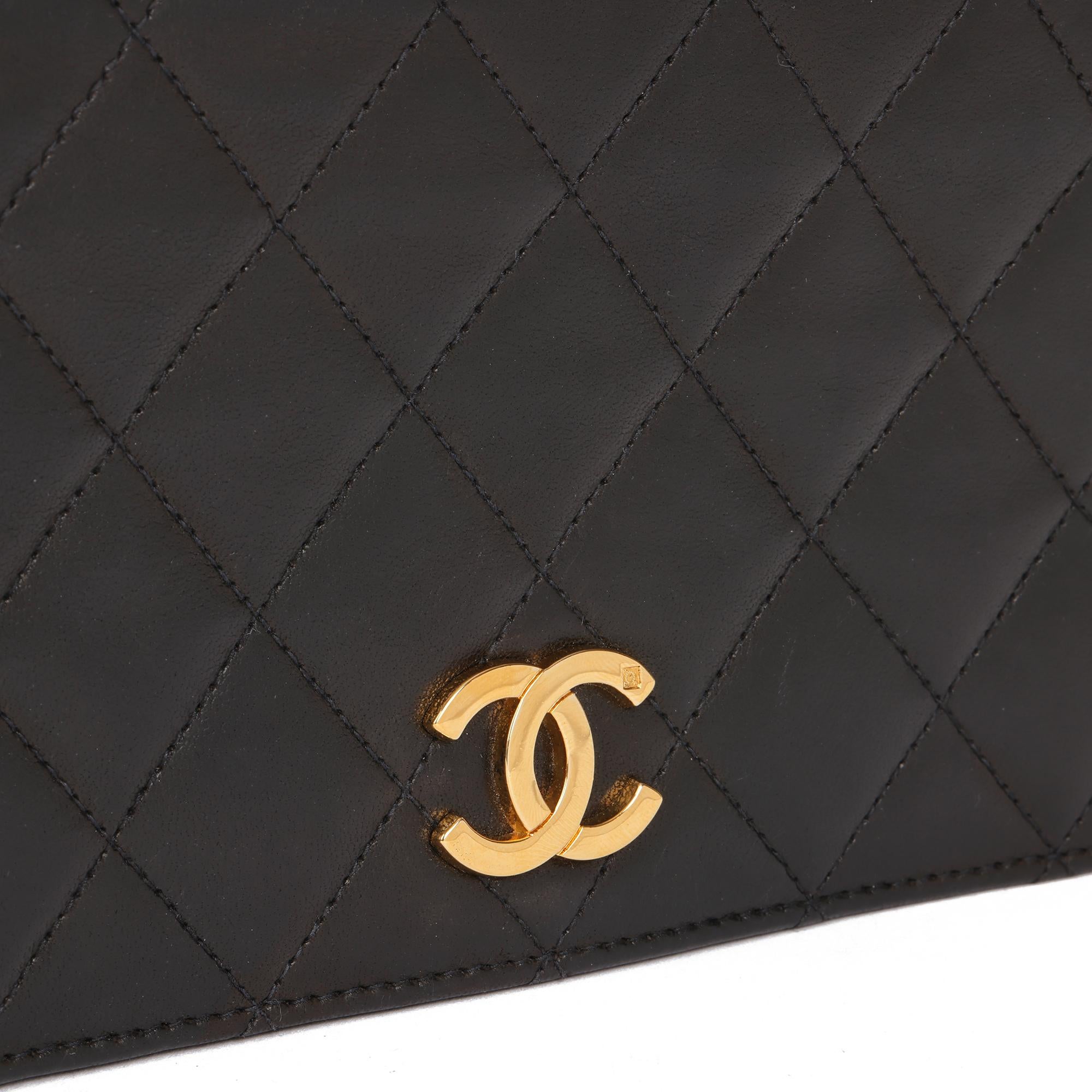 CHANEL Black Quilted Lambskin Vintage Rectangular Mini Full Flap Bag  2