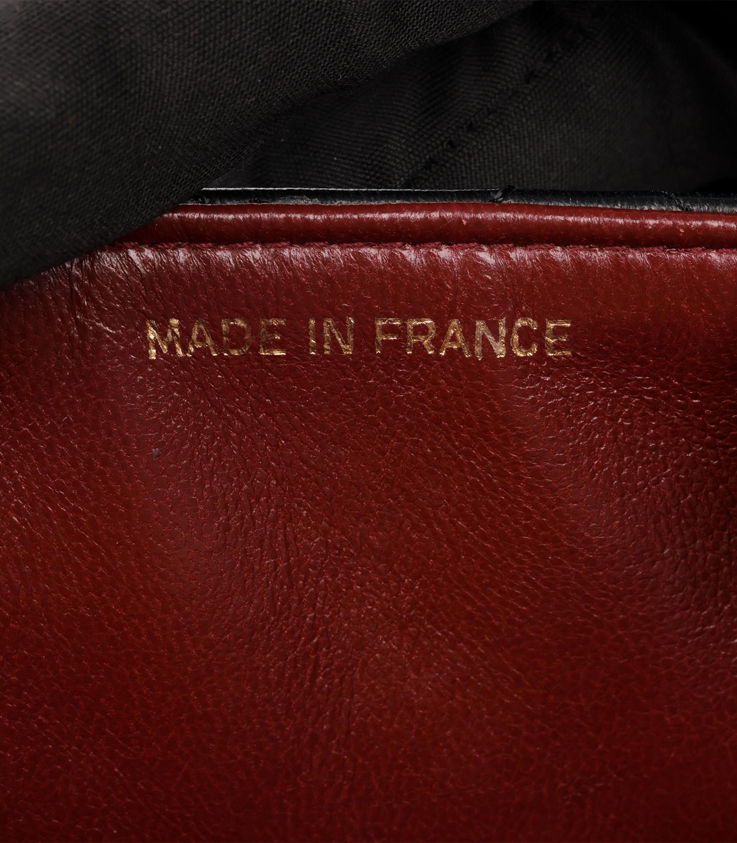 Chanel - Mini sac à rabat rectangulaire en cuir d'agneau matelassé vintage - noir 3
