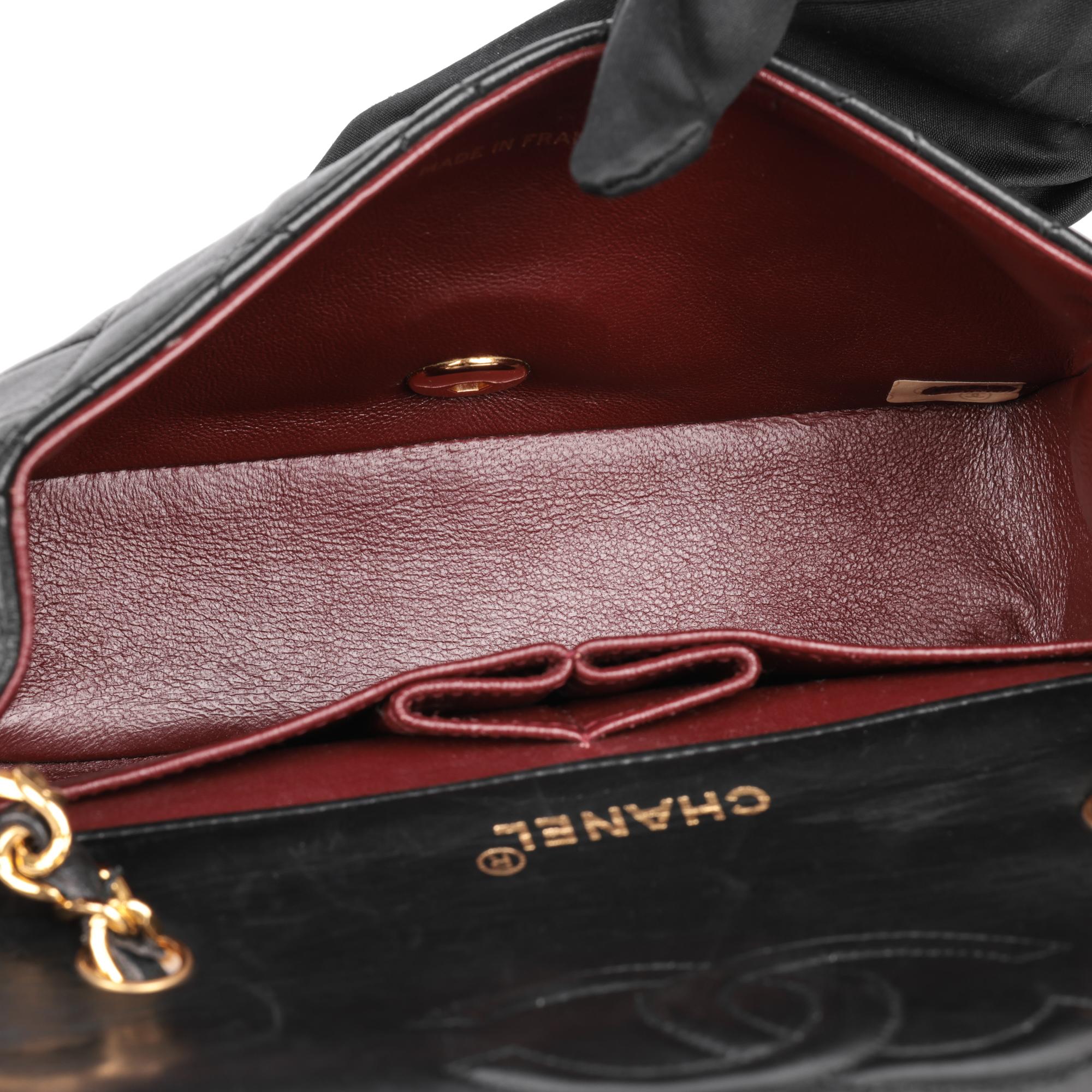 CHANEL Black Quilted Lambskin Vintage Rectangular Mini Full Flap Bag 5
