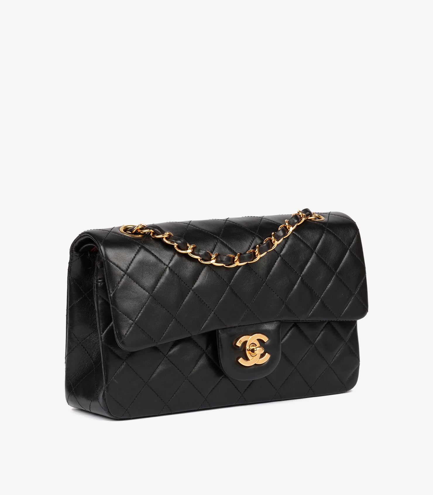 Chanel Black Quilted Lambskin Vintage Small Classic Double Flap Bag

Brand- Chanel
Model- Small Classic Double Flap Bag
Product Type- Shoulder
Serial Number- 50*****
Age- Circa 1998
Accompanied By- Chanel Dust Bag, Authenticity Card
Colour-