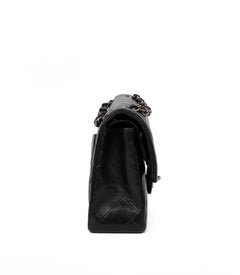 Chanel Black Quilted Lambskin Vintage Small Classic Double Flap Bag