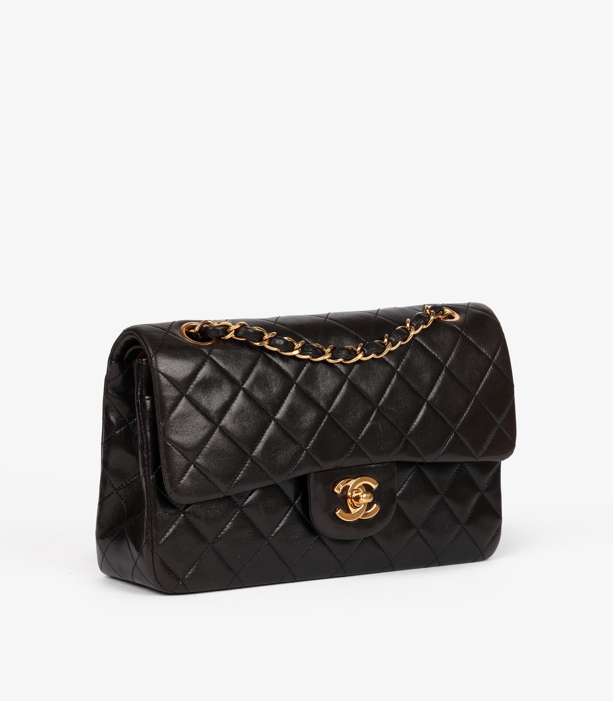 Chanel Black Quilted Lambskin Vintage Small Classic Double Flap Bag

Product Details
Xupes Ref: CB1481
Brand: Chanel
Model: Small Classic Double Flap Bag
Type: Shoulder
Serial Number: 3001449
Age: 1996
RRP: £8,510
Accompanied By: Chanel Dust Bag,