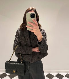 Chanel Black Quilted Lambskin Vintage Small Classic Double Flap Bag