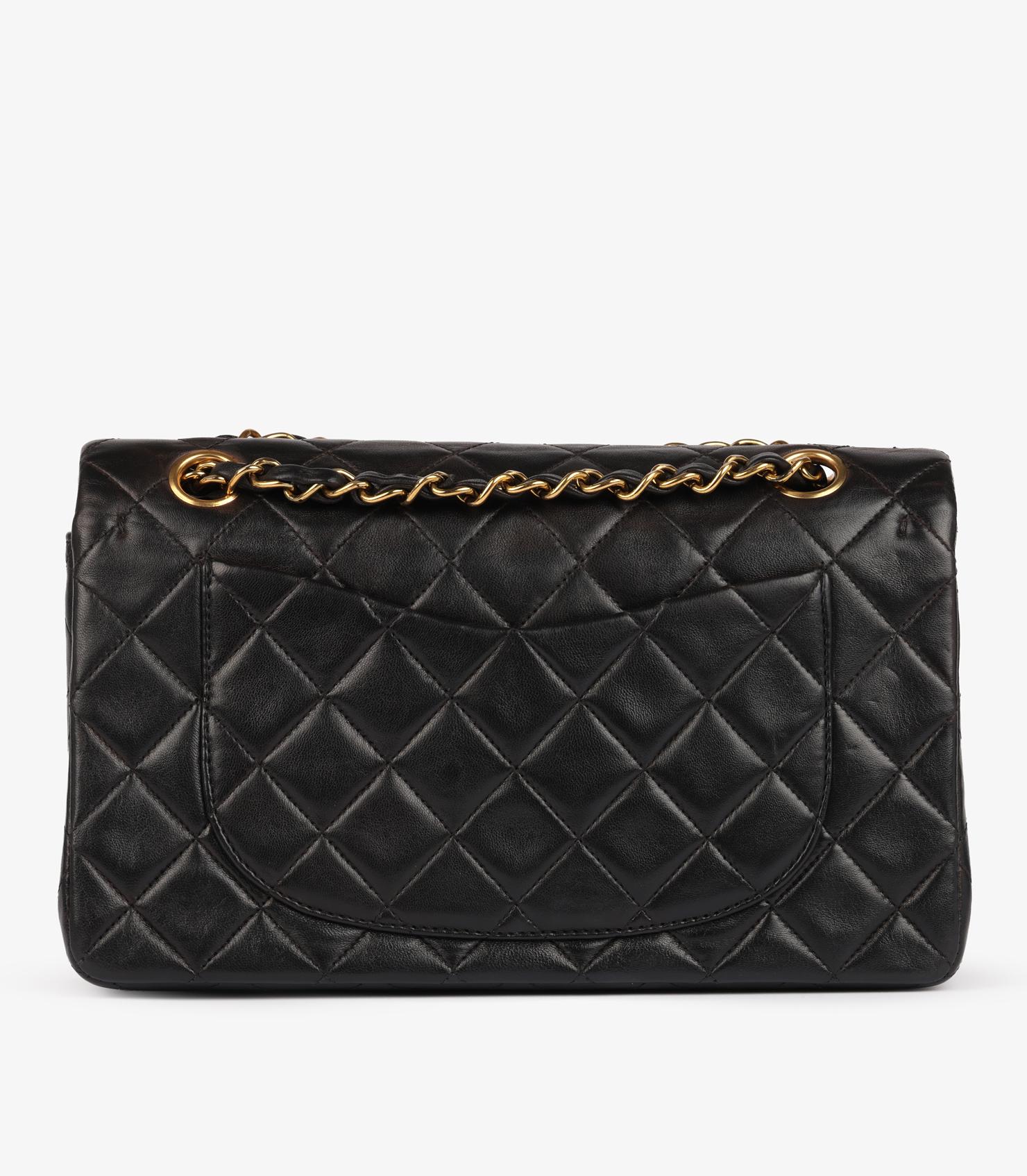 Chanel Black Quilted Lambskin Vintage Small Classic Double Flap Bag Excellent état - En vente à Bishop's Stortford, Hertfordshire