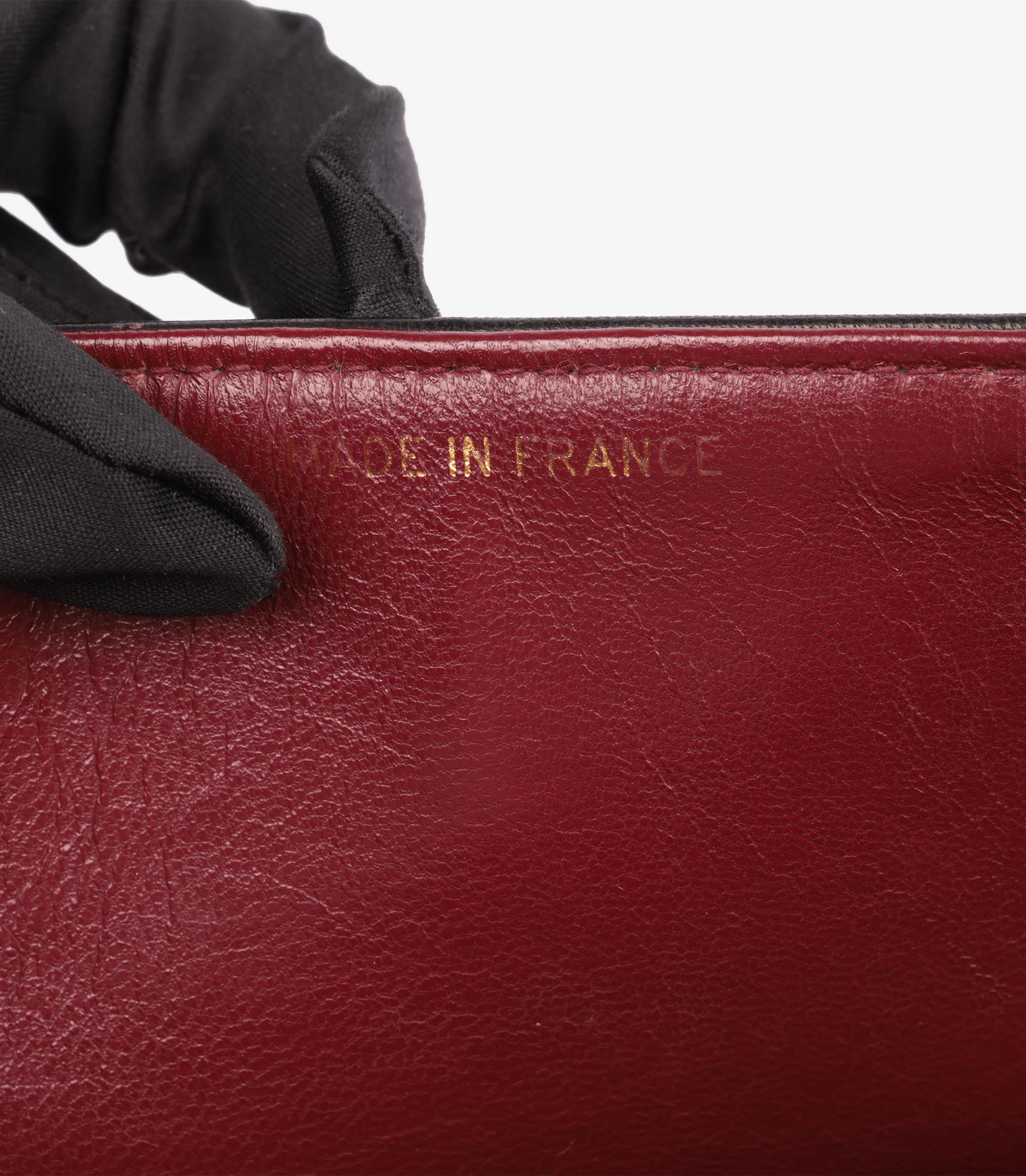 Chanel Black Quilted Lambskin Vintage Small Classic Double Flap Bag For Sale 5