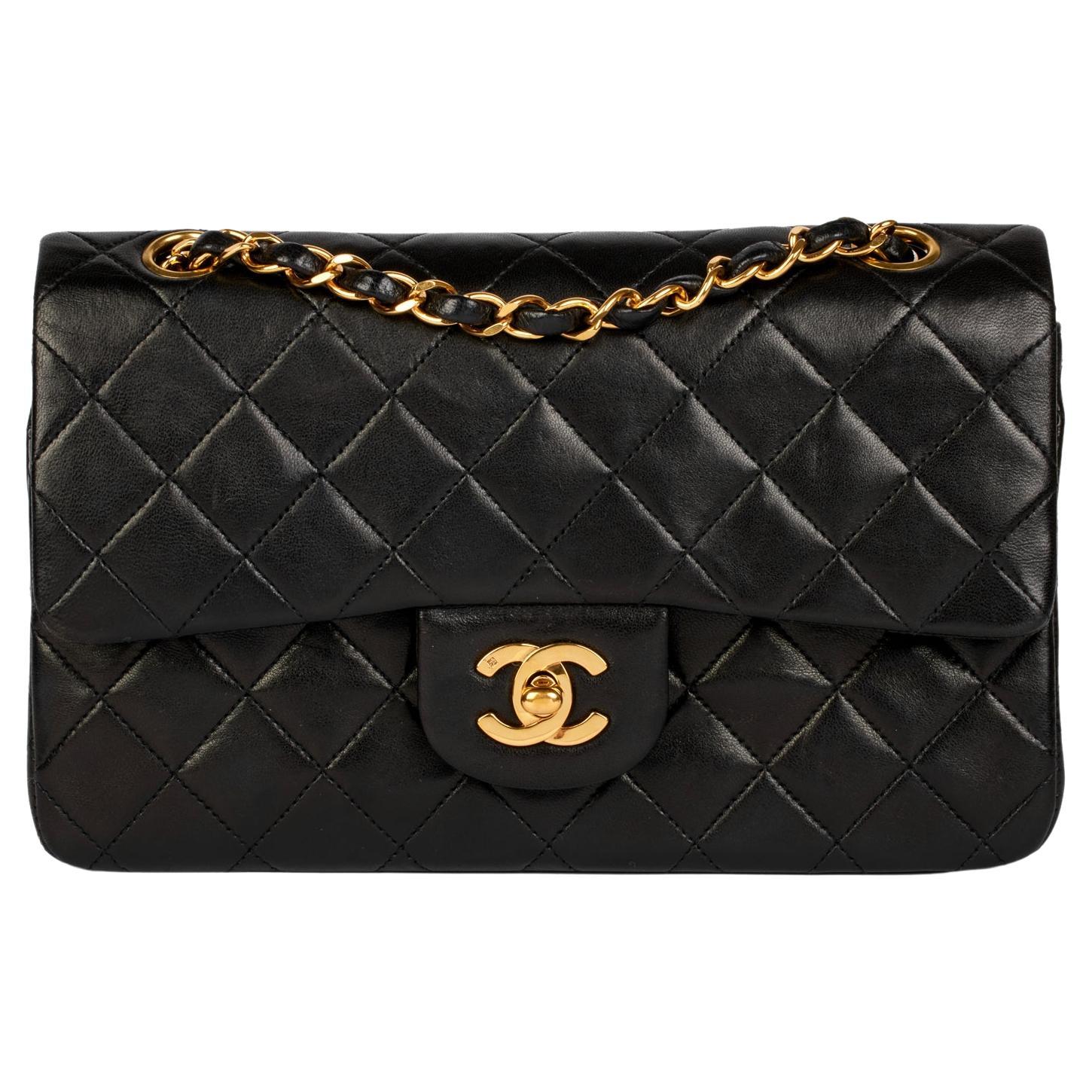 1990 Chanel Red Quilted Lambskin Vintage Mini Flap Bag