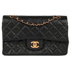 Chanel Black Quilted Lambskin Vintage Small Classic Double Flap Bag Chanel Black Quilted Lambskin Vintage Small Classic Double Flap Bag