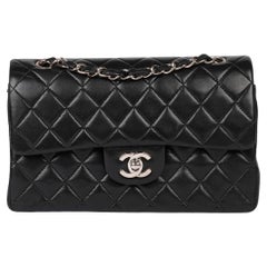 Chanel Black Quilted Lambskin Vintage Small Classic Double Flap Bag Chanel Black Quilted Lambskin Vintage Small Classic Double Flap Bag
