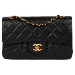 Chanel Black Quilted Lambskin Vintage Small Classic Double Flap Bag Chanel Black Quilted Lambskin Vintage Small Classic Double Flap Bag