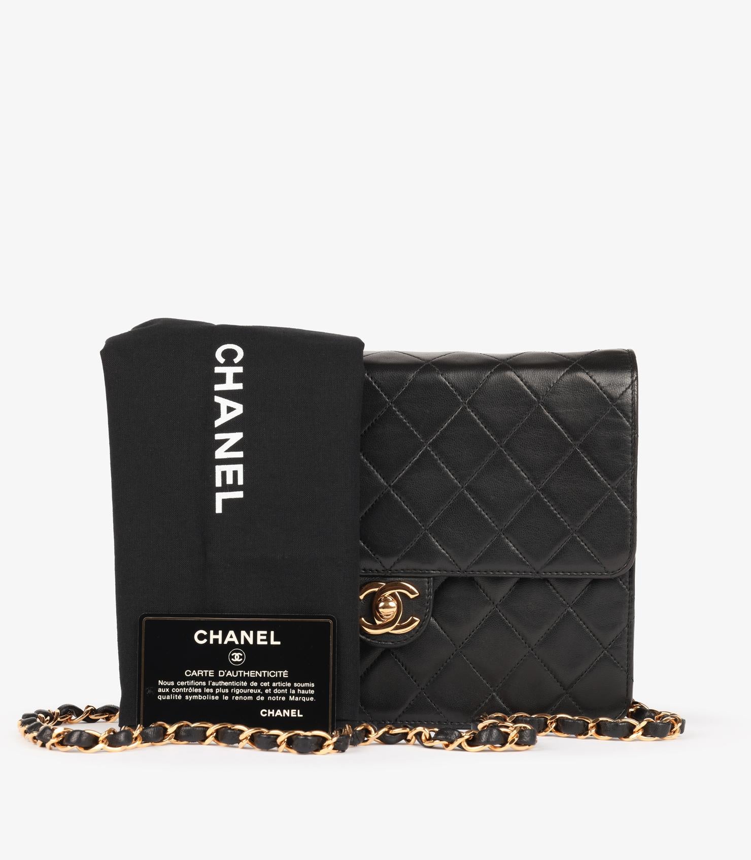 Chanel Black Quilted Lambskin Vintage Small Classic Single Flap Bag en vente 6