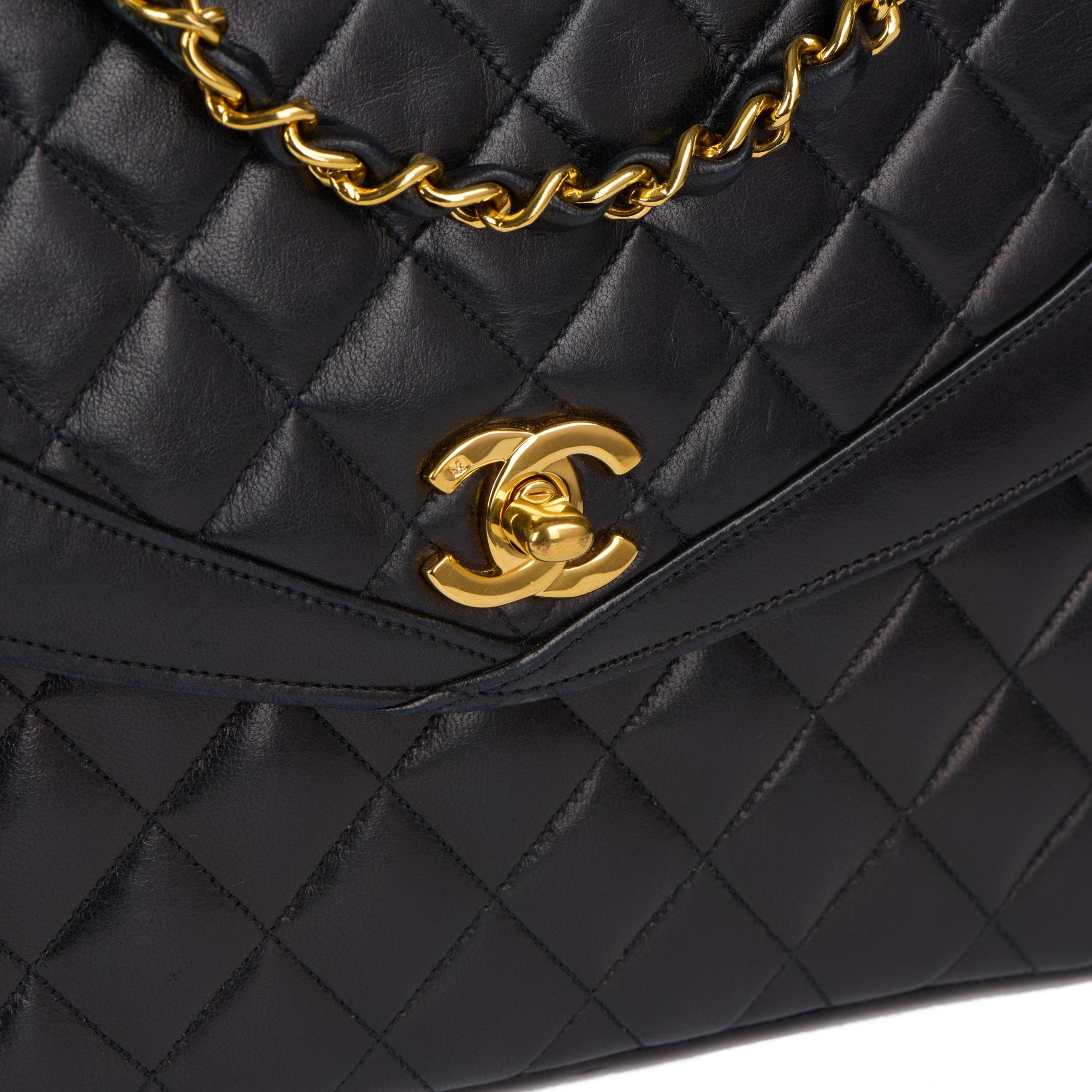 CHANEL Black Quilted Lambskin Vintage Small Classic Single Flap Bag 2