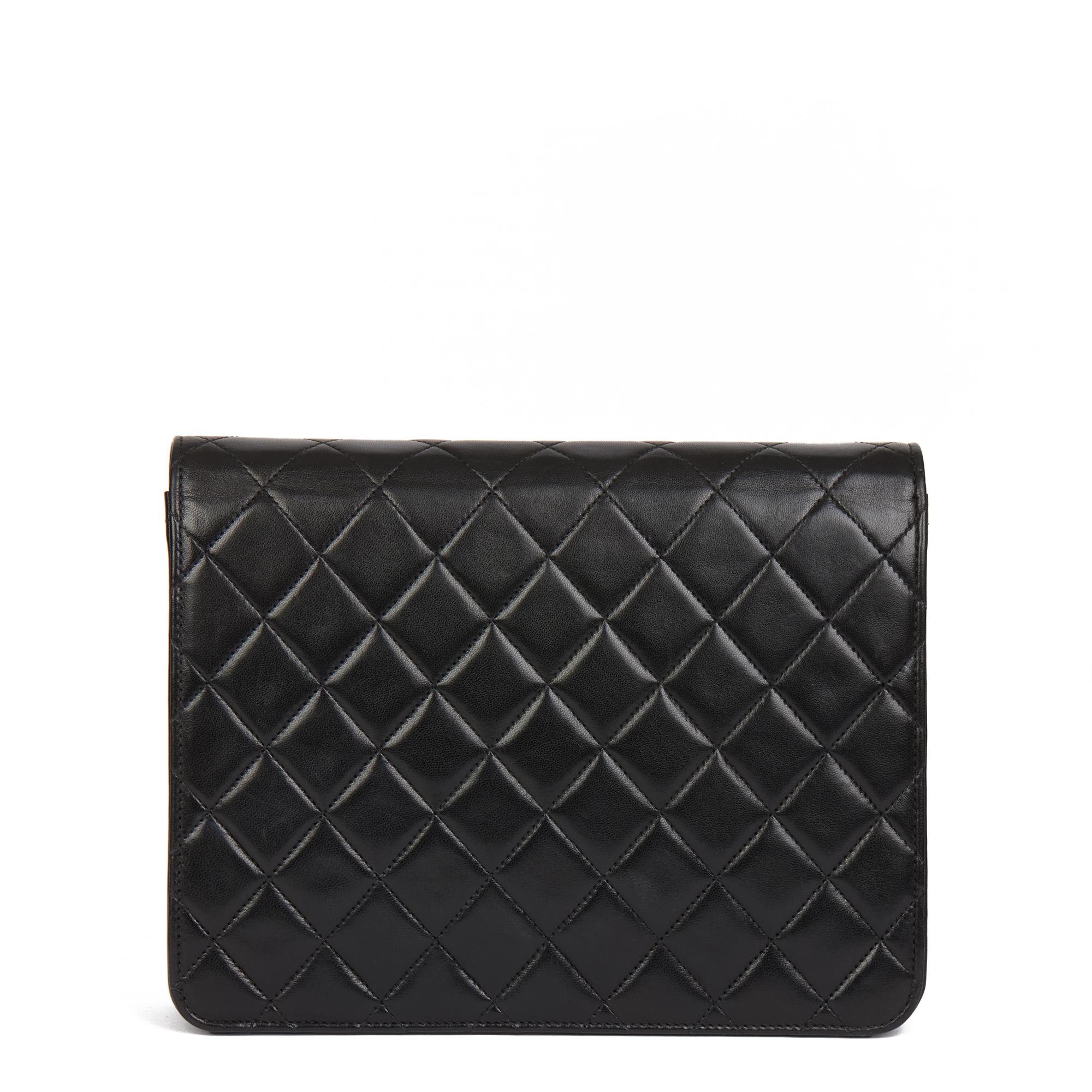 Women's CHANEL Black Quilted Lambskin Vintage Small Classic Single Flap Bag