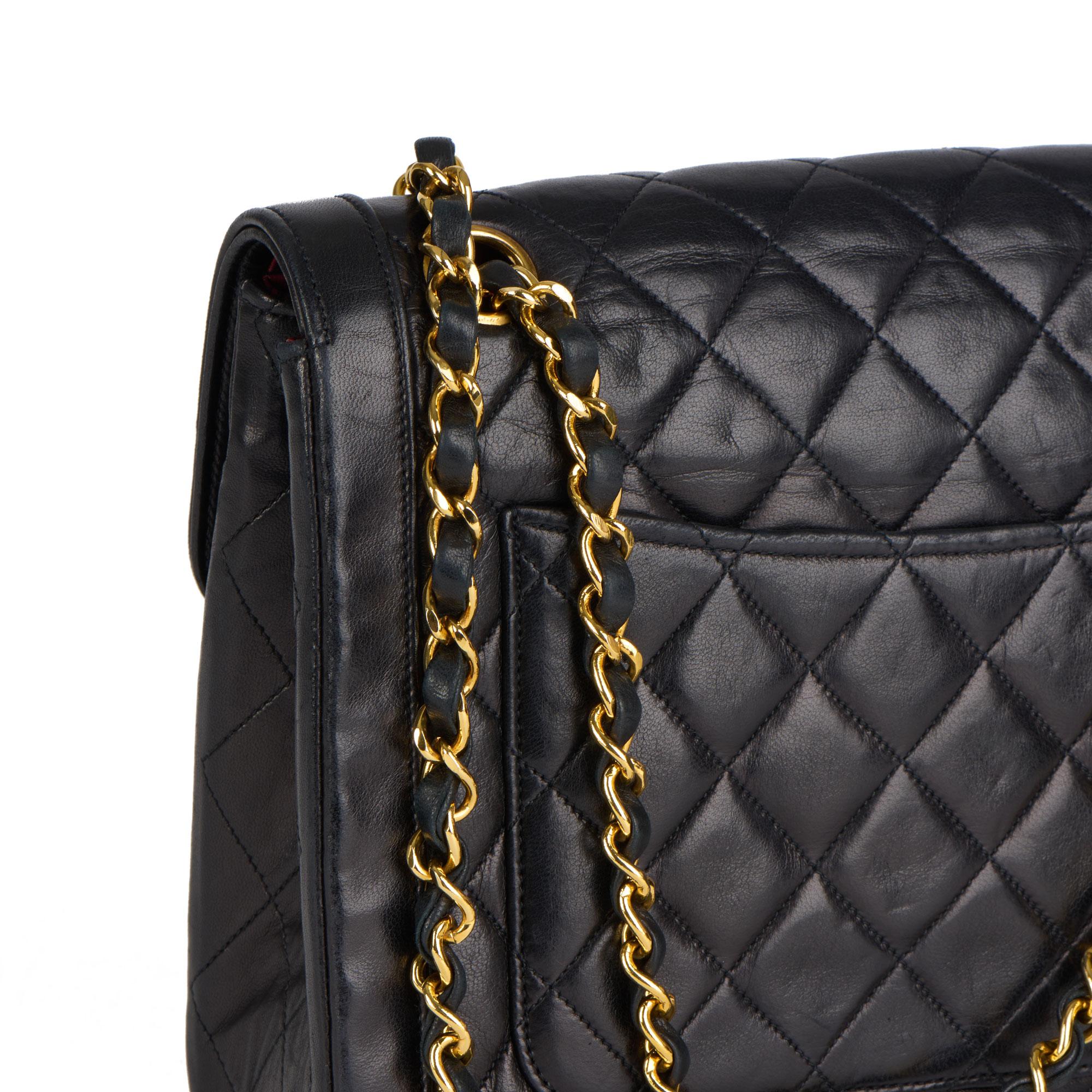 CHANEL Black Quilted Lambskin Vintage Small Classic Single Flap Bag 3