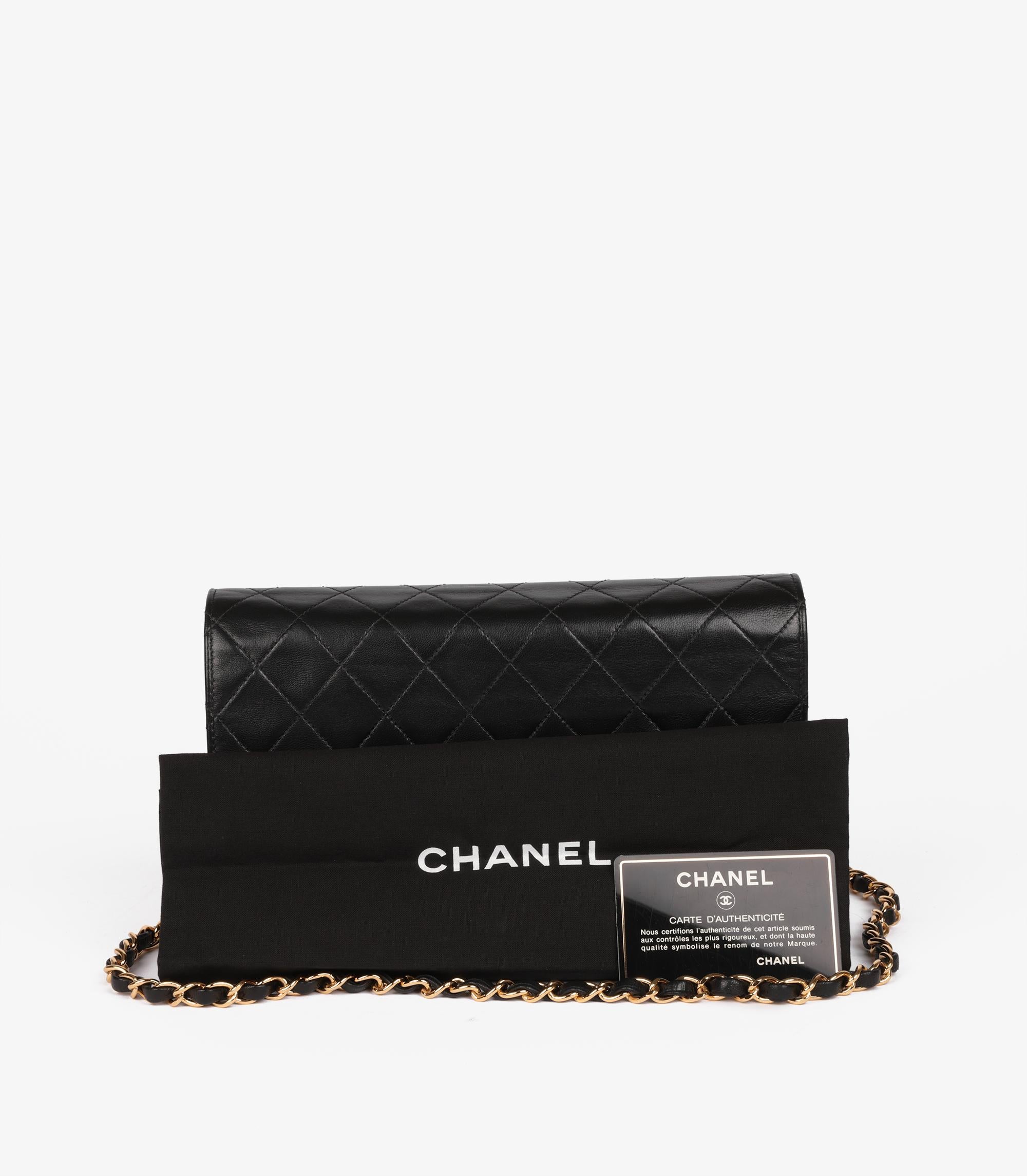 Chanel Black Quilted Lambskin Vintage Small Classic Single Full Flap Bag 7