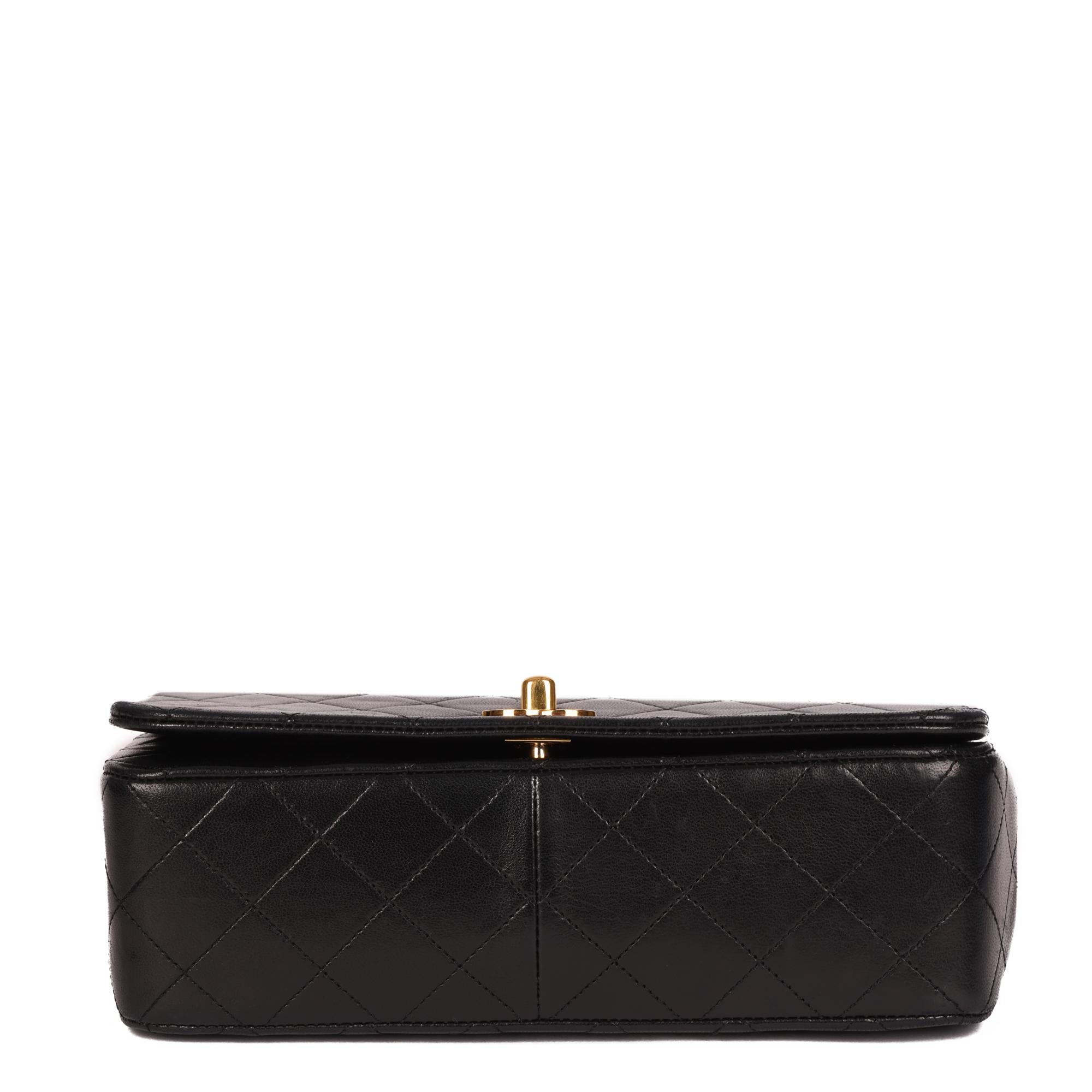 Chanel Black Quilted Lambskin Vintage Small Classic Single Full Flap Bag 9