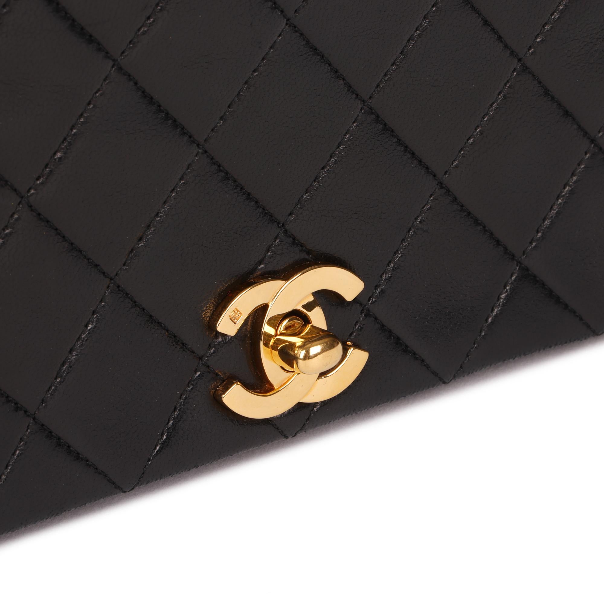 CHANEL
Black Quilted Lambskin Vintage Small Classic Single Full Flap Bag

Xupes Reference: HB4139
Serial Number: 1383771
Age (Circa): 1991
Accompanied By: Chanel Dust Bag
Authenticity Details:  Serial Sticker (Made in France) 
Gender: Ladies
Type: