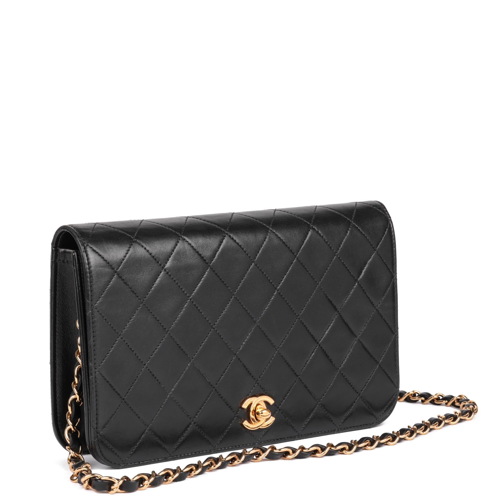 CHANEL
Black Quilted Lambskin Vintage Small Classic Single Full Flap Bag

Xupes Reference: HB5221
Serial Number: 6518383
Age (Circa): 2000
Accompanied By: Chanel Dust Bag, Authenticity Card
Authenticity Details: Authenticity Card, Serial Sticker