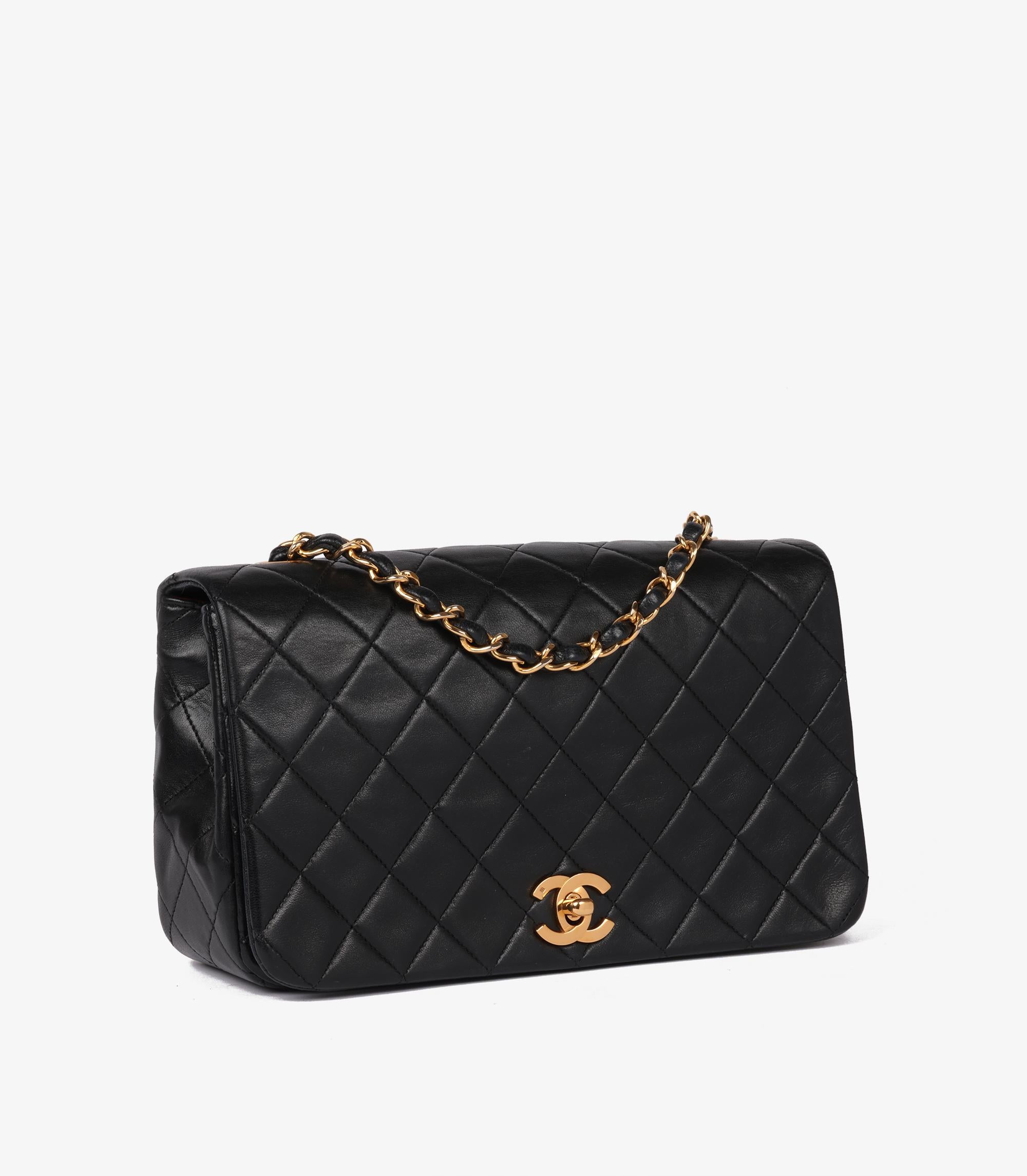 Chanel Black Quilted Lambskin Vintage Small Classic Single Full Flap Bag

Brand- Chanel
Model- Small Classic Single Full Flap Bag
Product Type- Crossbody, Shoulder
Serial Number- 11*****
Age- Circa 1989
Accompanied By- Authenticity Card, Chanel Dust
