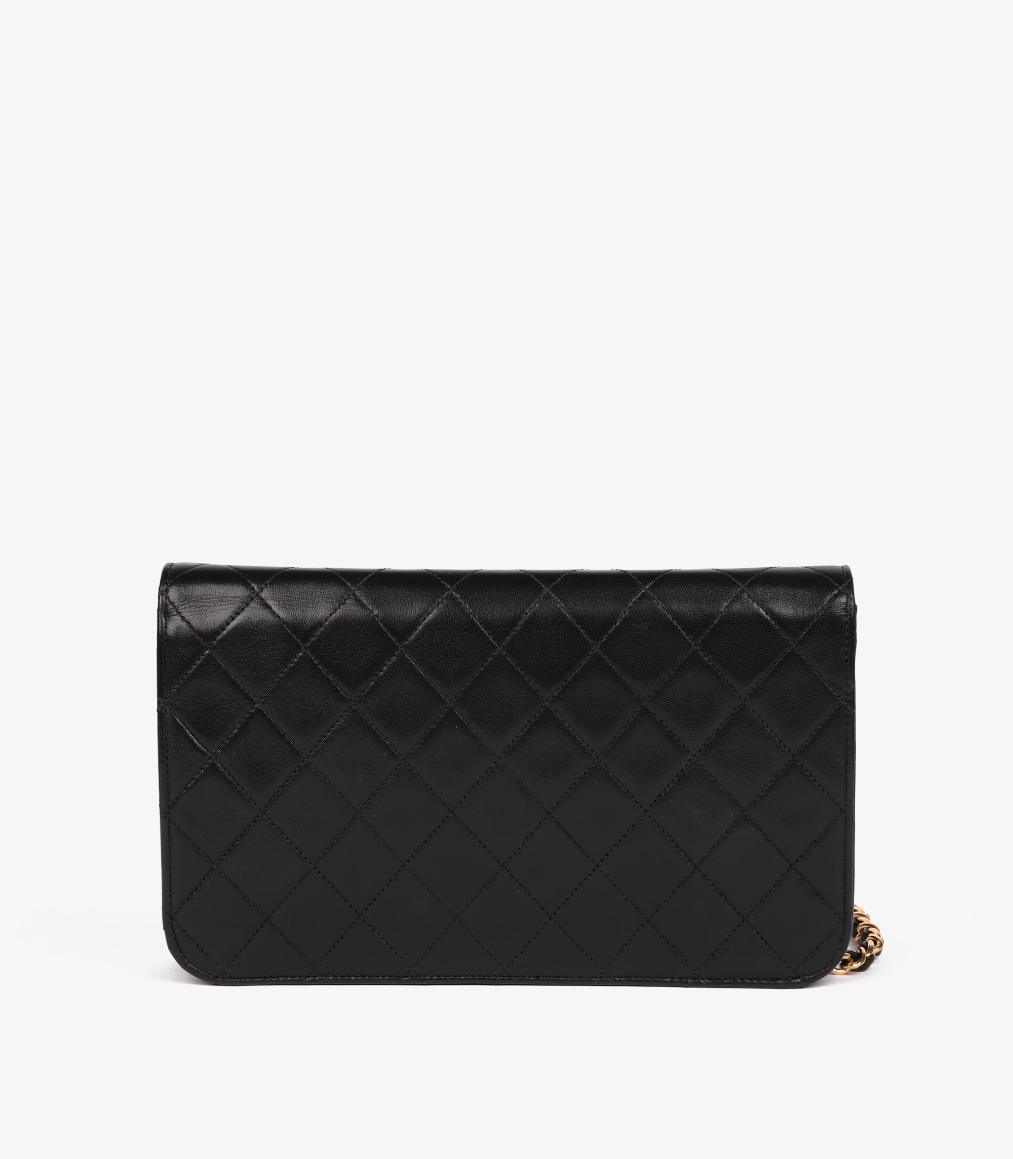 Chanel Black Quilted Lambskin Vintage Small Classic Single Full Flap Bag 1