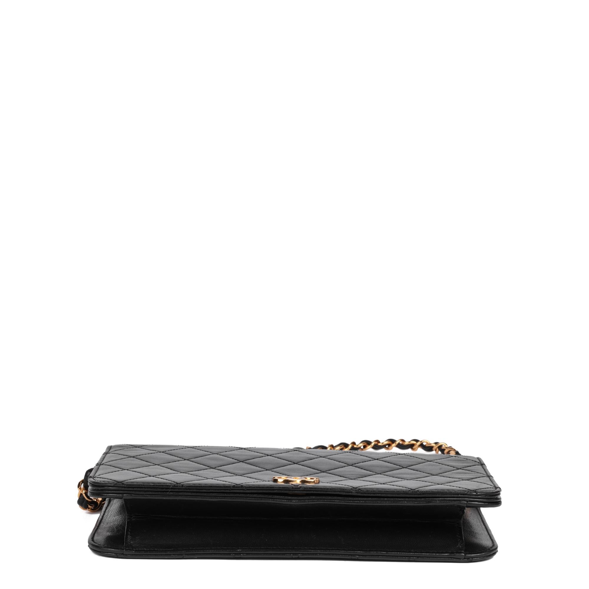 Women's CHANEL Black Quilted Lambskin Vintage Small Classic Single Full Flap Bag