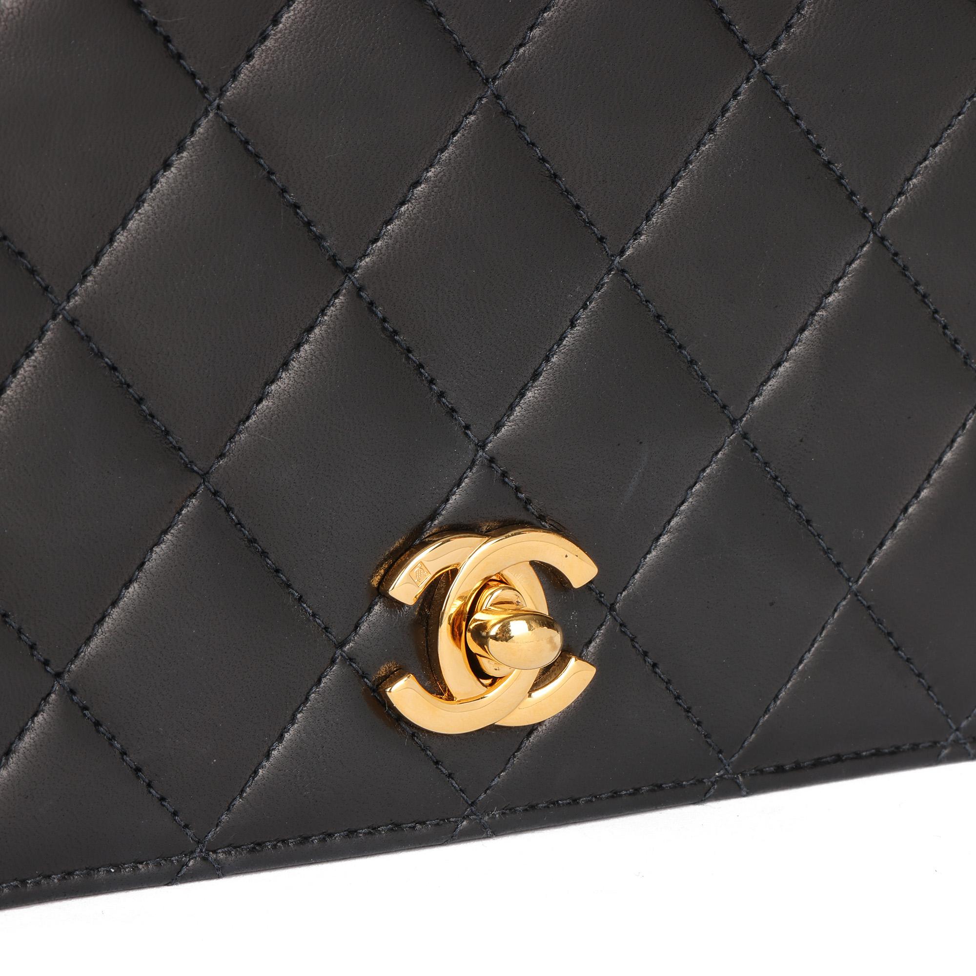 CHANEL Black Quilted Lambskin Vintage Small Classic Single Full Flap Bag 3