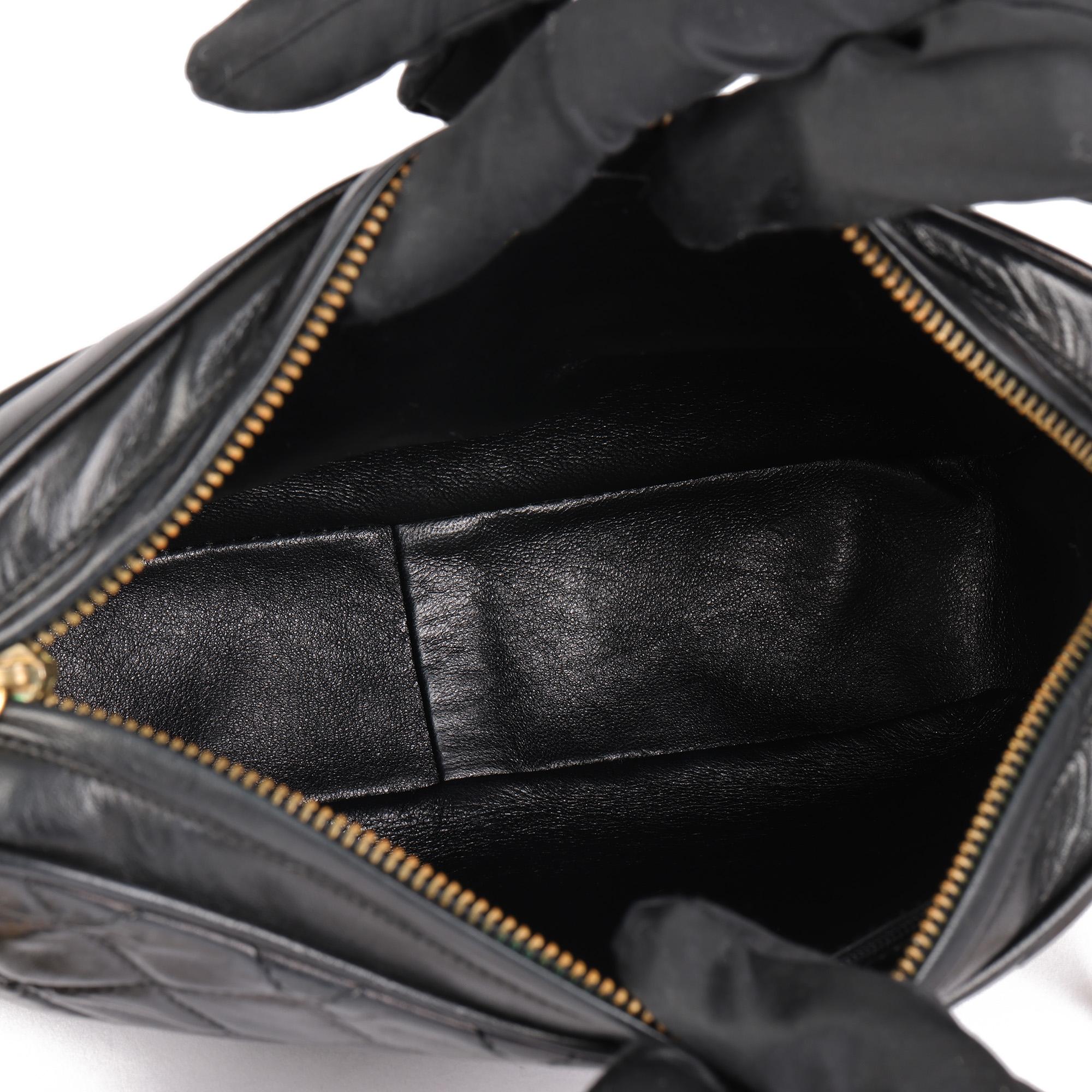 CHANEL Black Quilted Lambskin Vintage Small Fringe Timeless Camera Bag 7