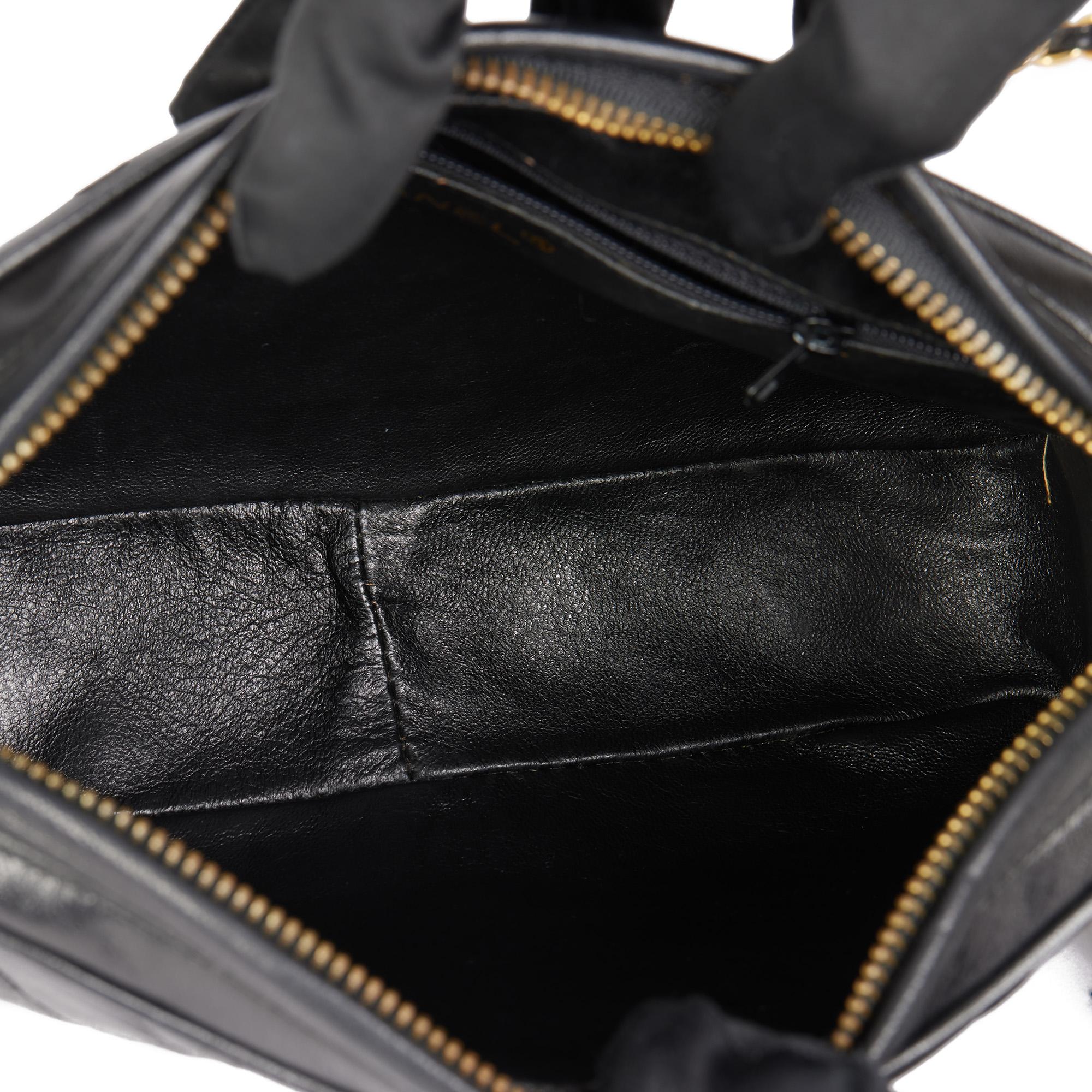 CHANEL Black Quilted Lambskin Vintage Small Fringe Timeless Shoulder Bag 4