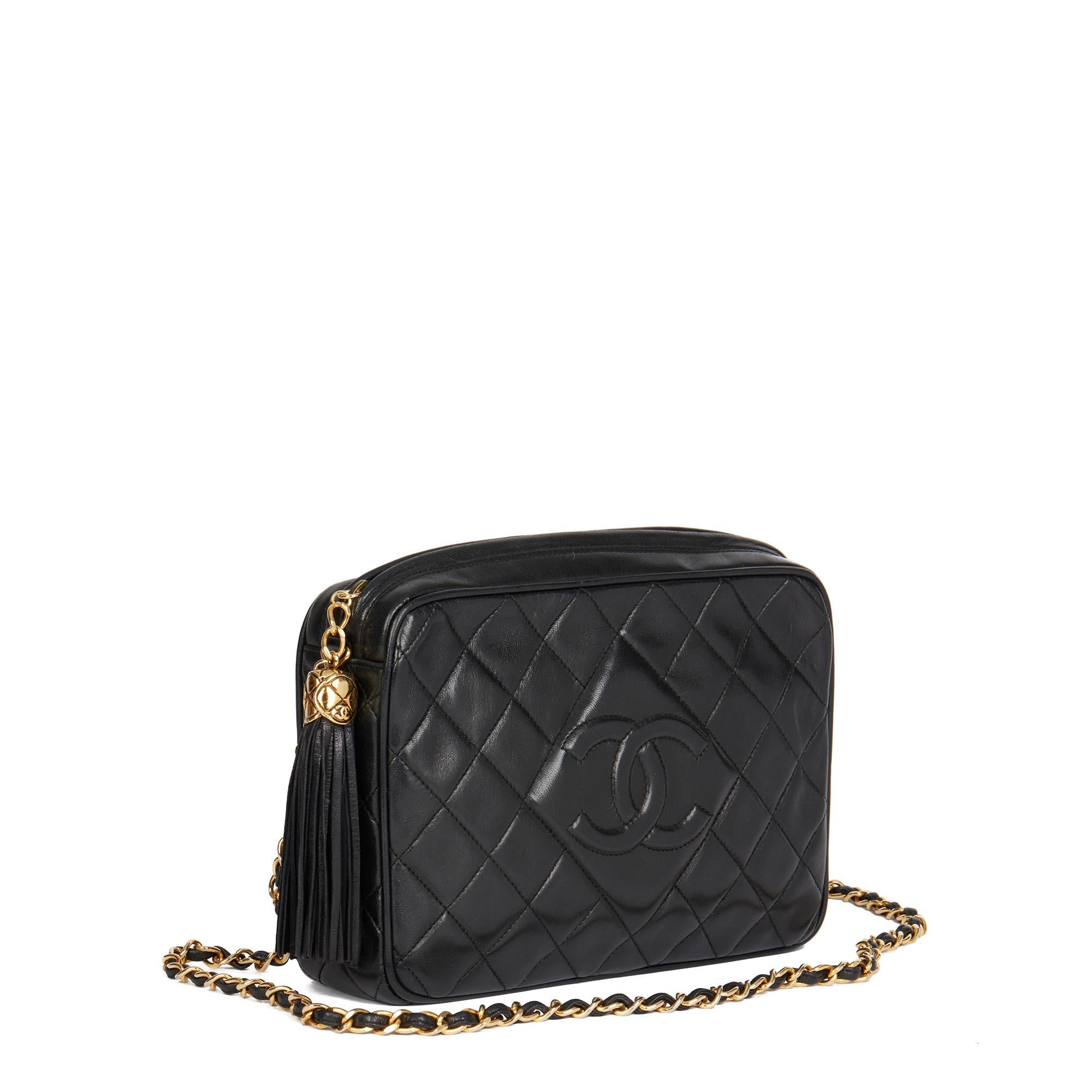 CHANEL
Black Quilted Lambskin Vintage Small Fringe Timeless Shoulder Bag

Xupes Reference: HB4680
Serial Number: 1554284
Age (Circa): 1990
Accompanied By: Chanel Dust Bag, Authenticity Card
Authenticity Details: Authenticity Card, Serial Sticker