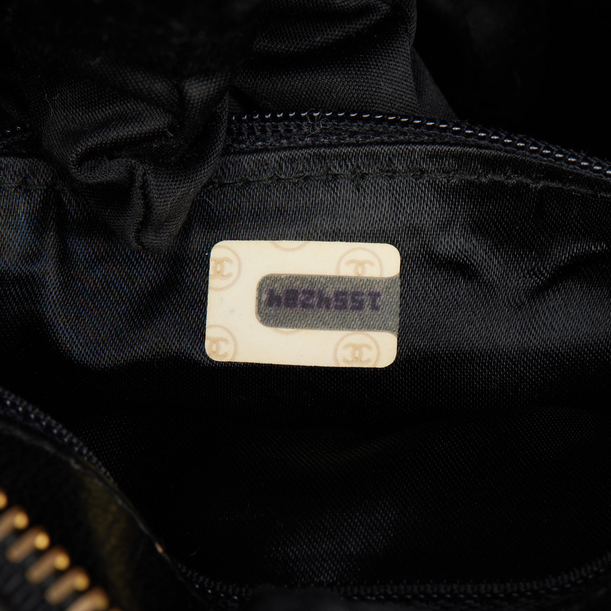 CHANEL Black Quilted Lambskin Vintage Small Fringe Timeless Shoulder Bag 2