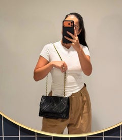 Chanel Black Quilted Lambskin Vintage Small Timeless Single Flap Bag