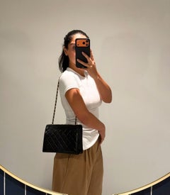 Chanel Black Quilted Lambskin Vintage Small Timeless Single Flap Bag