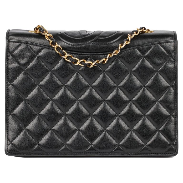 Chanel Vintage Black Quilted - 287 For Sale on 1stDibs  chanel vintage black  quilted leather shoulder bag, chanel vintage black lambskin leather quilted  tote bag, chanel quilted black