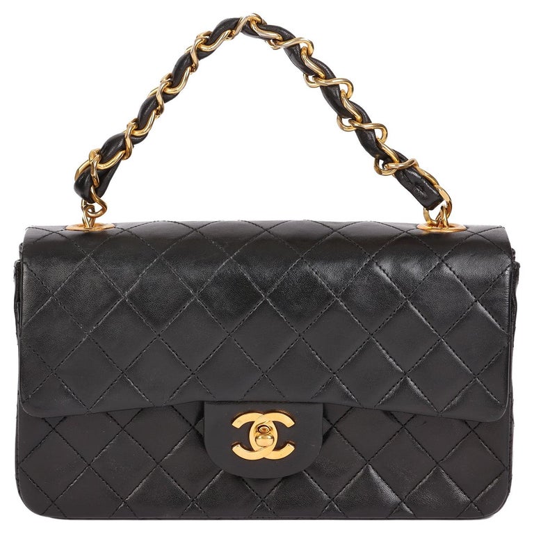 CHANEL Black Quilted Lambskin Vintage Small Classic Single Flap Bag at  1stDibs  chanel lambskin quilted small single flap black, small black quilted  chanel bag