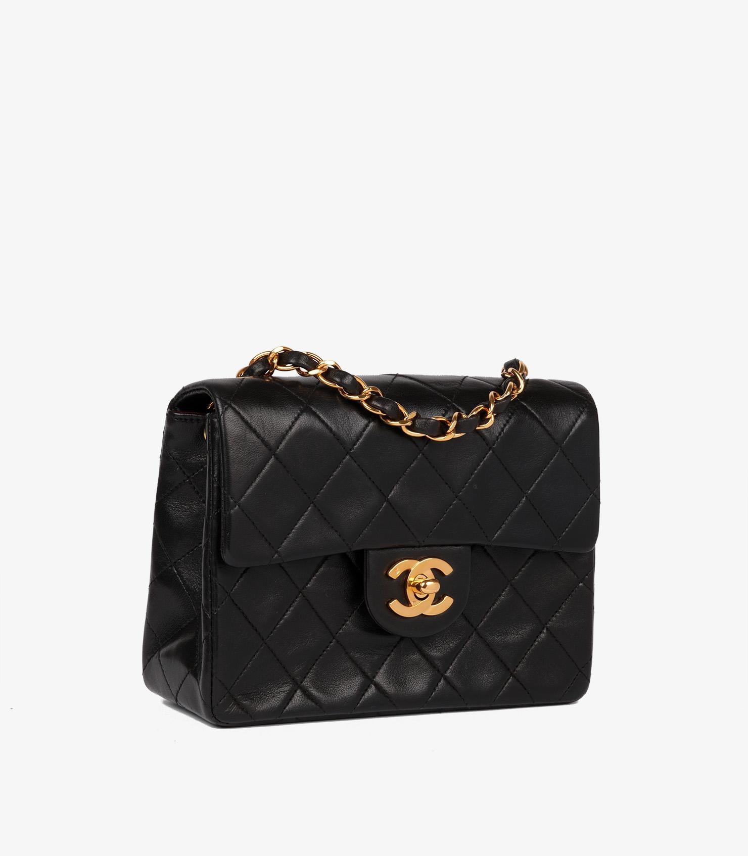 Chanel Black Quilted Lambskin Vintage Square Classic Mini Flap Bag

Brand- Chanel
Model- Square Mini Flap Bag
Product Type- Crossbody, Shoulder
Serial Number- 25*****
Age- Circa 1991
Accompanied By- Chanel Dust Bag, Authenticity Card
Colour-