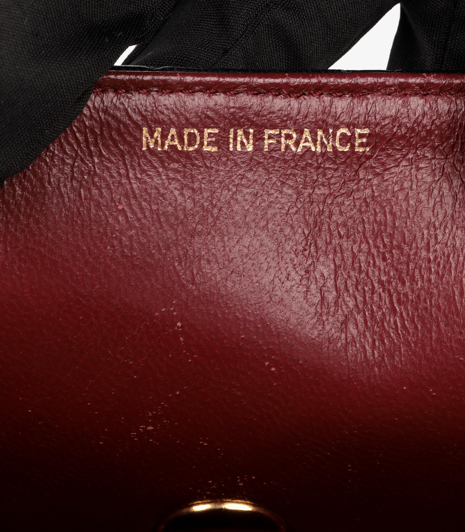 Chanel Schwarzes gestepptes Lammfell Vintage Square Classic Mini Flap Bag im Angebot 3