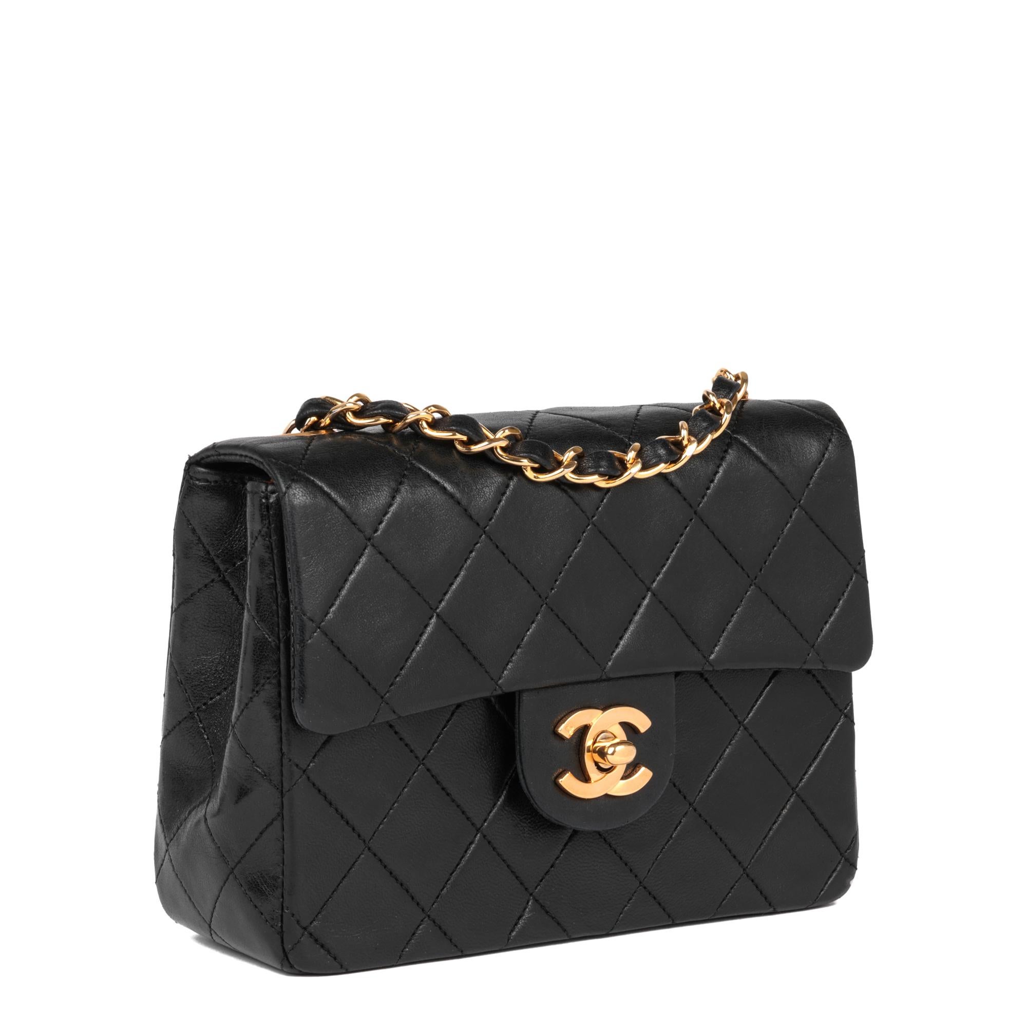 CHANEL
Black Quilted Lambskin Vintage Square Mini Flap Bag

Xupes Reference: HB5132
Serial Number: 1200164
Age (Circa): 1991
Accompanied By: Chanel Dust Bag, Authenticity Card
Authenticity Details: Authenticity Card, Serial Sticker (Made in