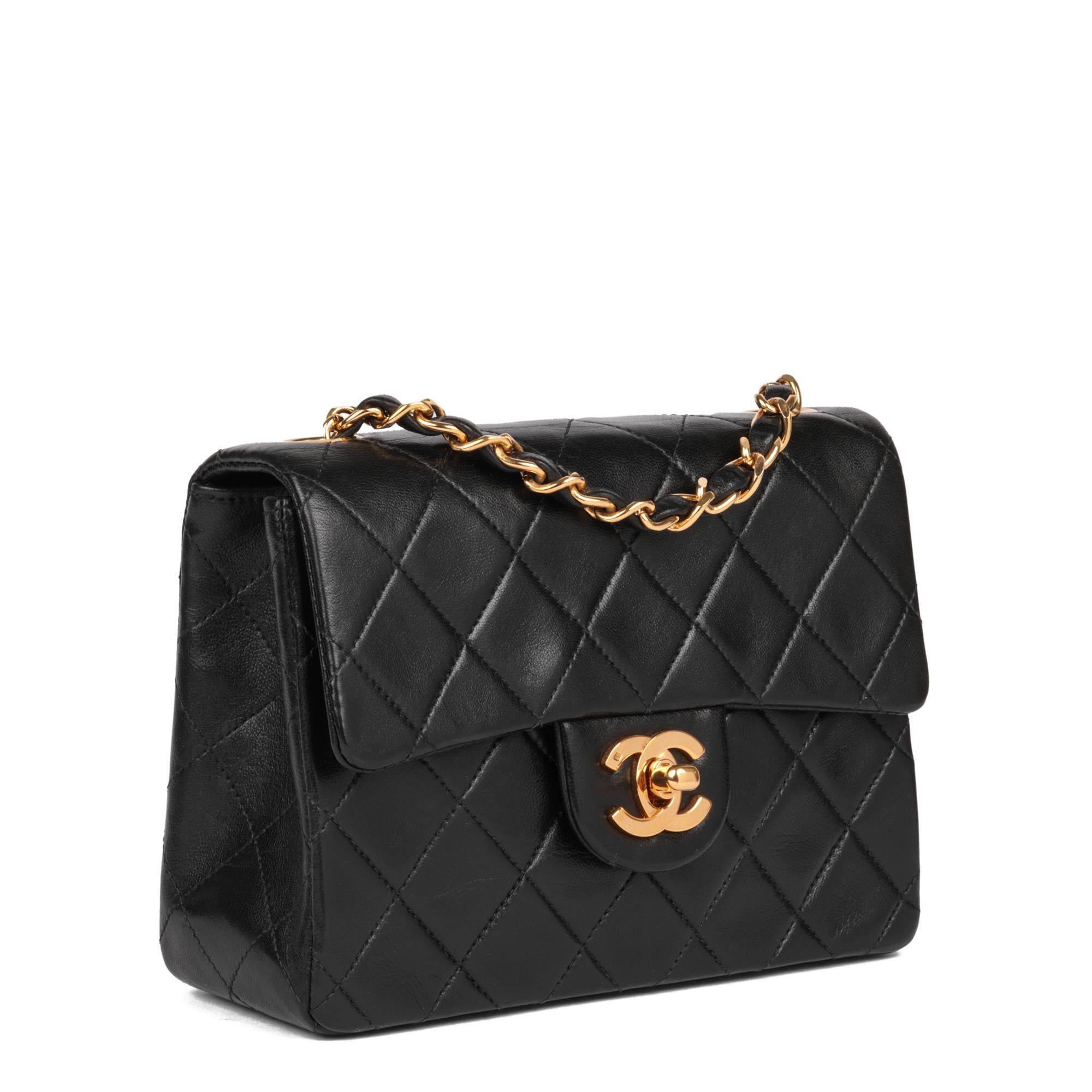 CHANEL
Black Quilted Lambskin Vintage Square Mini Flap Bag

Xupes Reference: HB5232
Serial Number: 2025935
Age (Circa): 1991
Accompanied By: Chanel Dust Bag, Authenticity Card
Authenticity Details: Authenticity Card, Serial Sticker (Made in