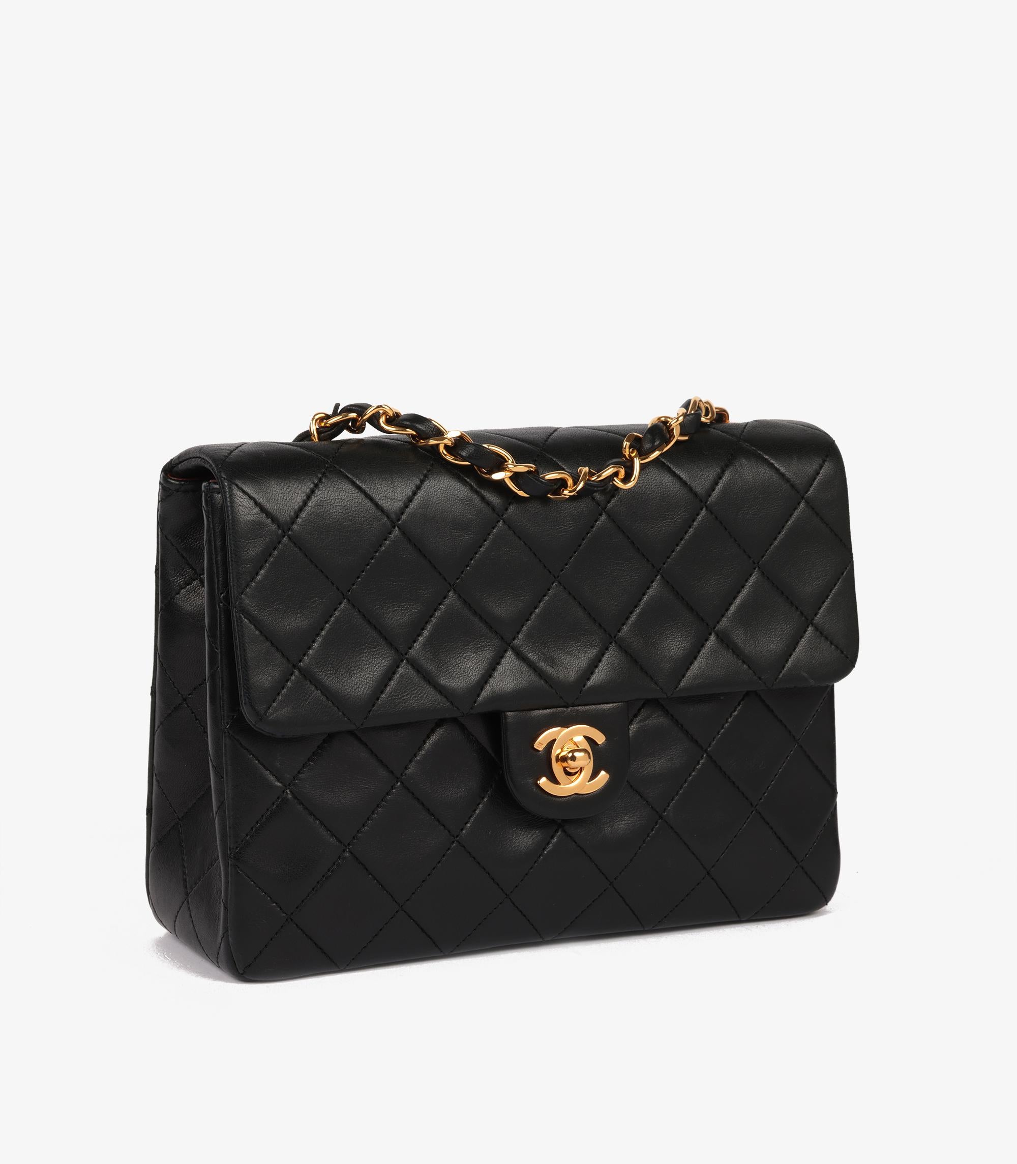 Chanel Black Quilted Lambskin Vintage Square Mini Flap Bag

Brand- Chanel
Model- Square Mini Flap Bag
Product Type- Crossbody, Shoulder
Serial Number- 4700377
Age- Circa 1996
Accompanied By- Chanel Dust Bag, Authenticity Card
Colour- Black
Hardware-