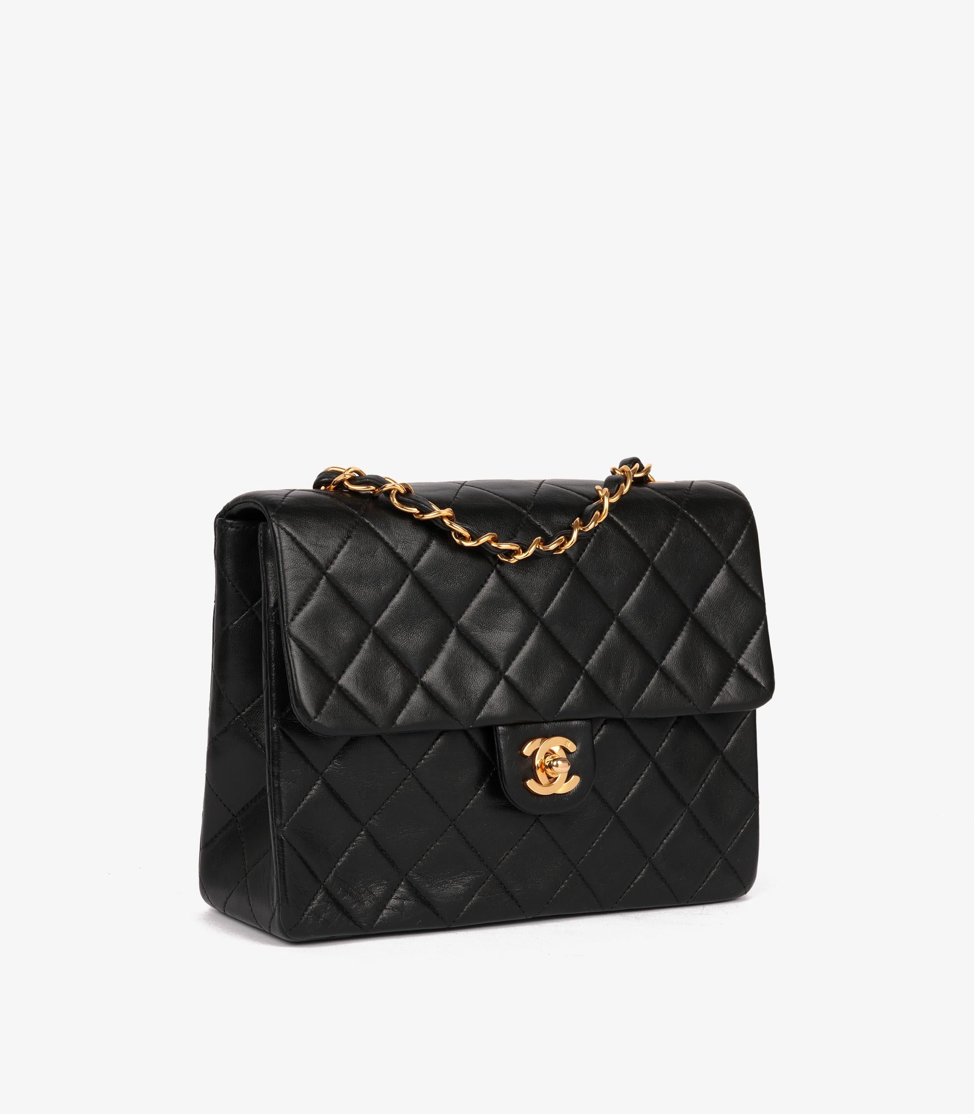 Chanel Black Quilted Lambskin Vintage Square Mini Flap Bag

Brand- Chanel
Model- Square Mini Flap Bag
Product Type- Crossbody, Shoulder
Serial Number- 20*****
Age- Circa 1991
Accompanied By- Chanel Dust Bag, Authenticity Card
Colour- Black
Hardware-