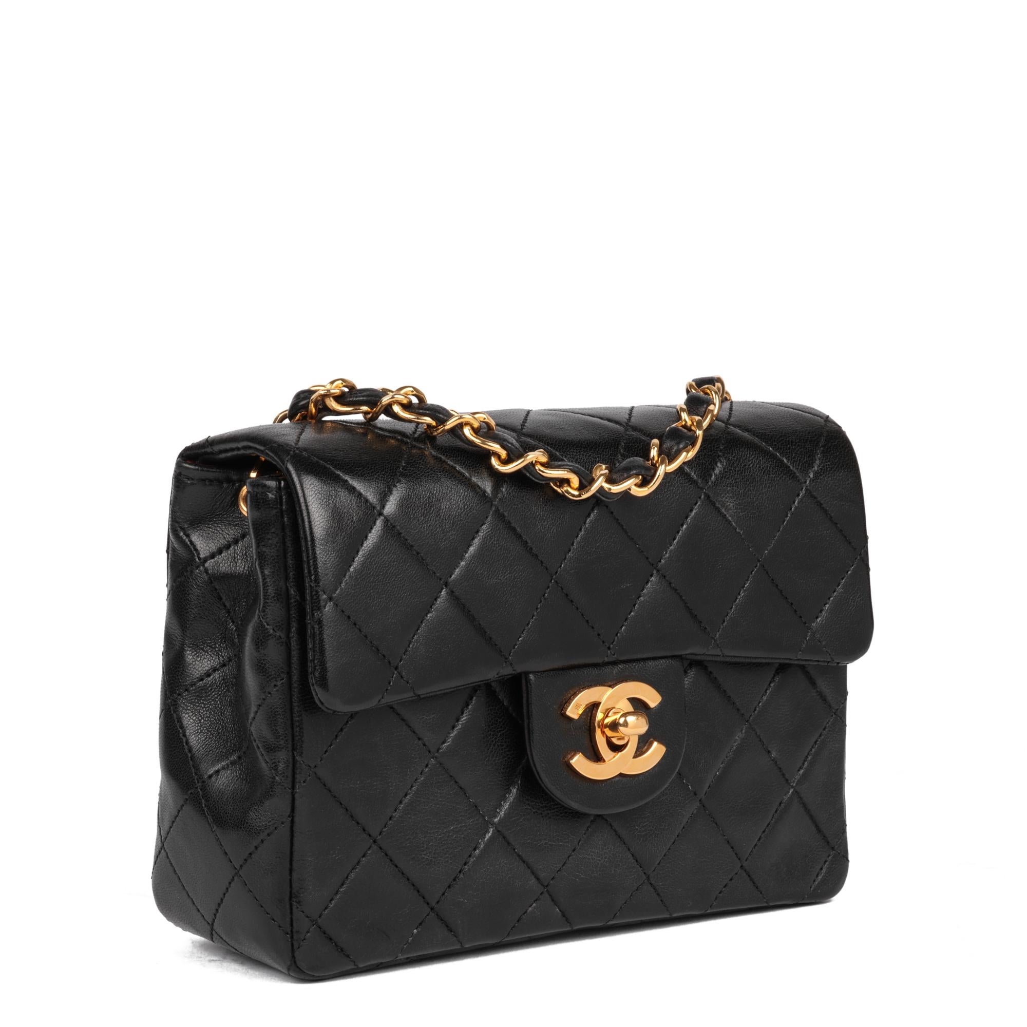 CHANEL
Black Quilted Lambskin Vintage Square Mini Flap Bag

Xupes Reference: HB5231
Serial Number: 1511426
Age (Circa): 1990
Accompanied By: Chanel Dust Bag, Authenticity Card
Authenticity Details: Authenticity Card, Serial Sticker (Made in