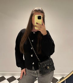 Chanel Black Quilted Lambskin Vintage Square Mini Flap Bag